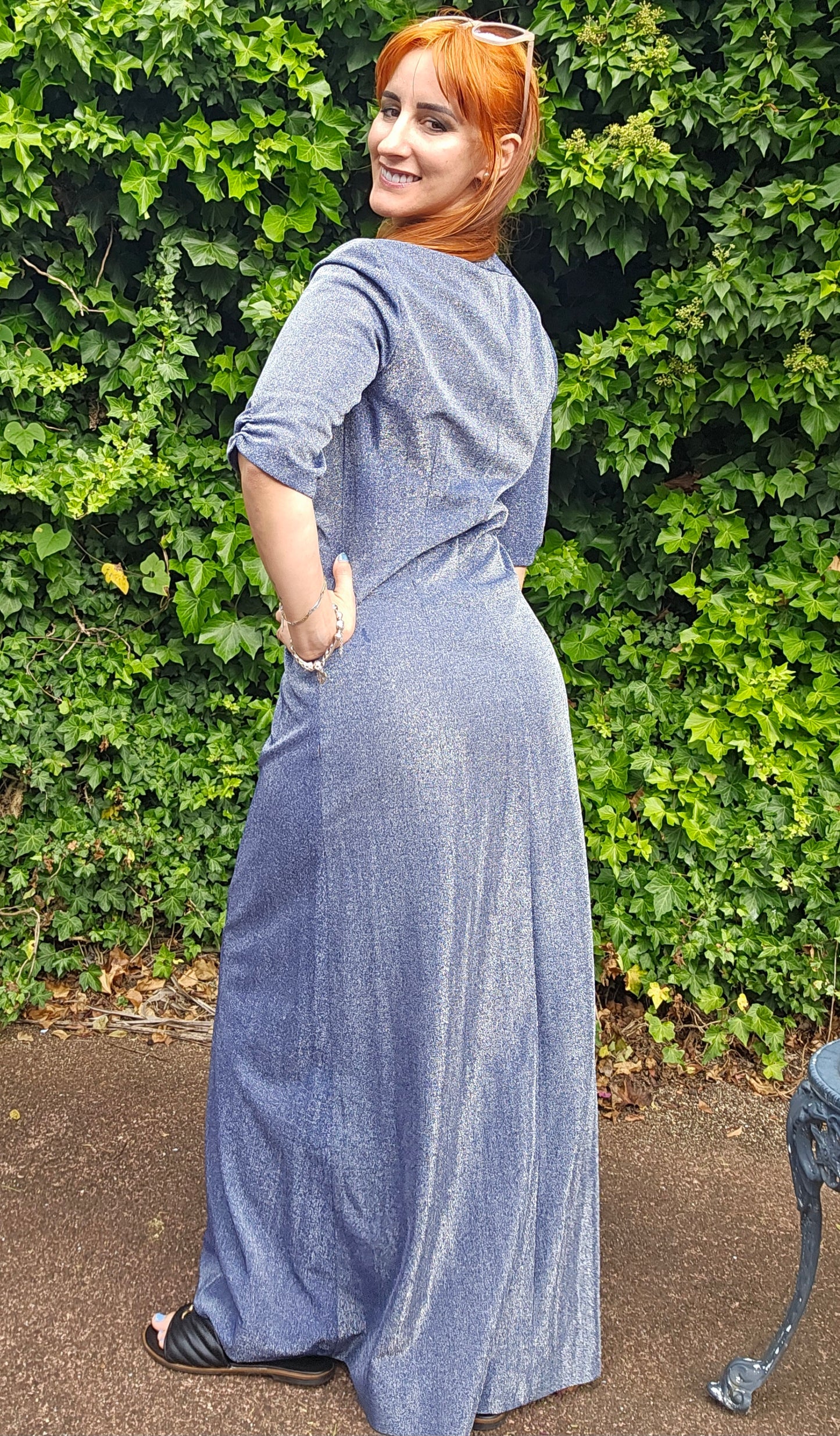 Ruched button up Vintage Dress Preloved Dress - Vintage Dress
