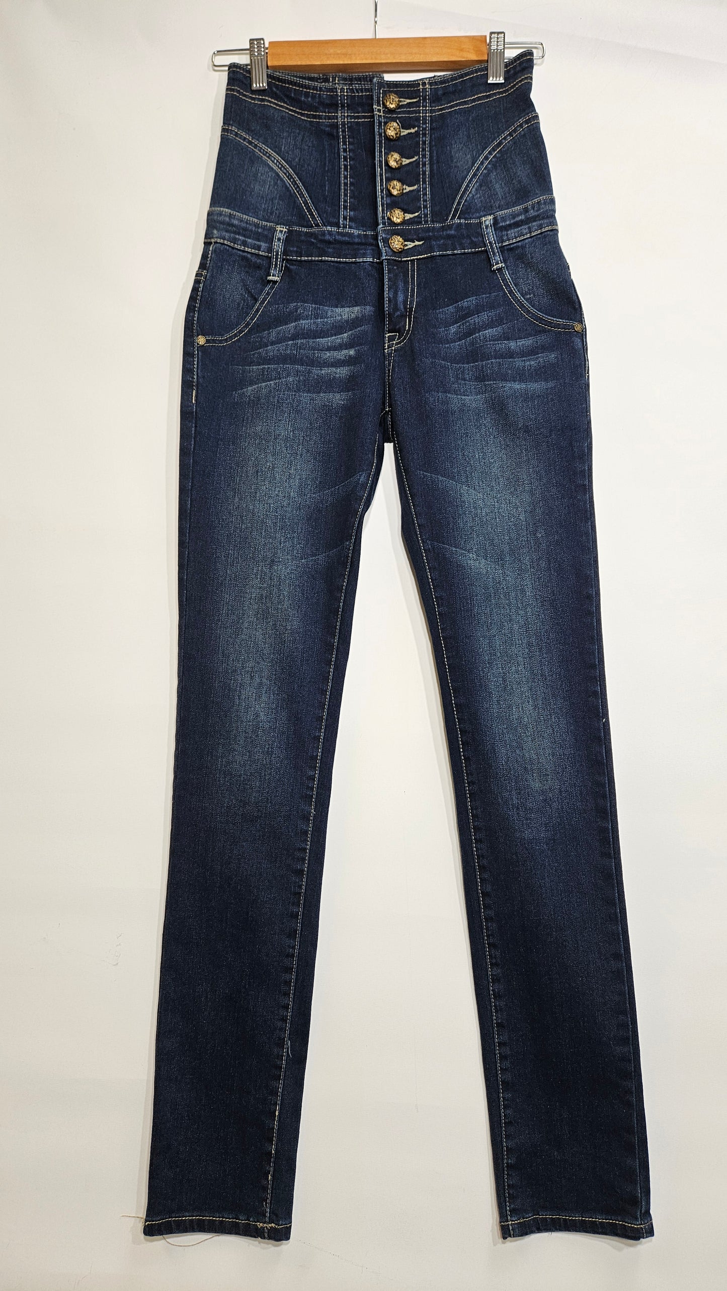 Women's Jeans Pre Loved Pants High Waist Skinny Denim Pants