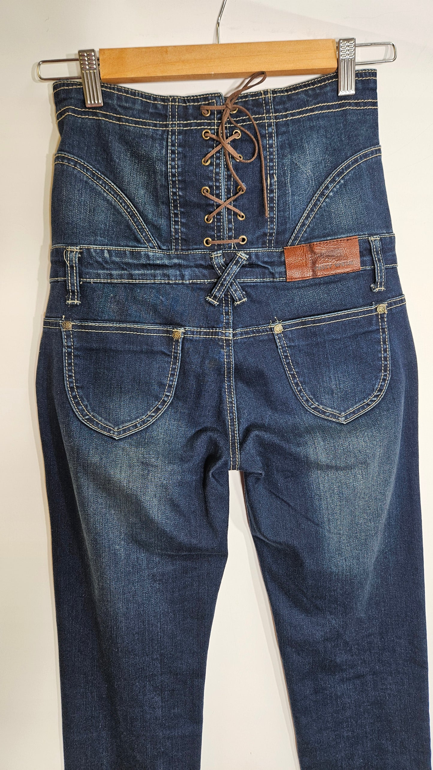 Women's Jeans Pre Loved Pants High Waist Skinny Denim Pants