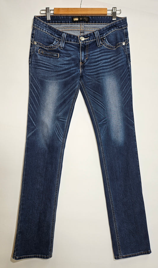 Levi's Revel Demim Curve Straight Women 29 Mid Wash Blue Jeans