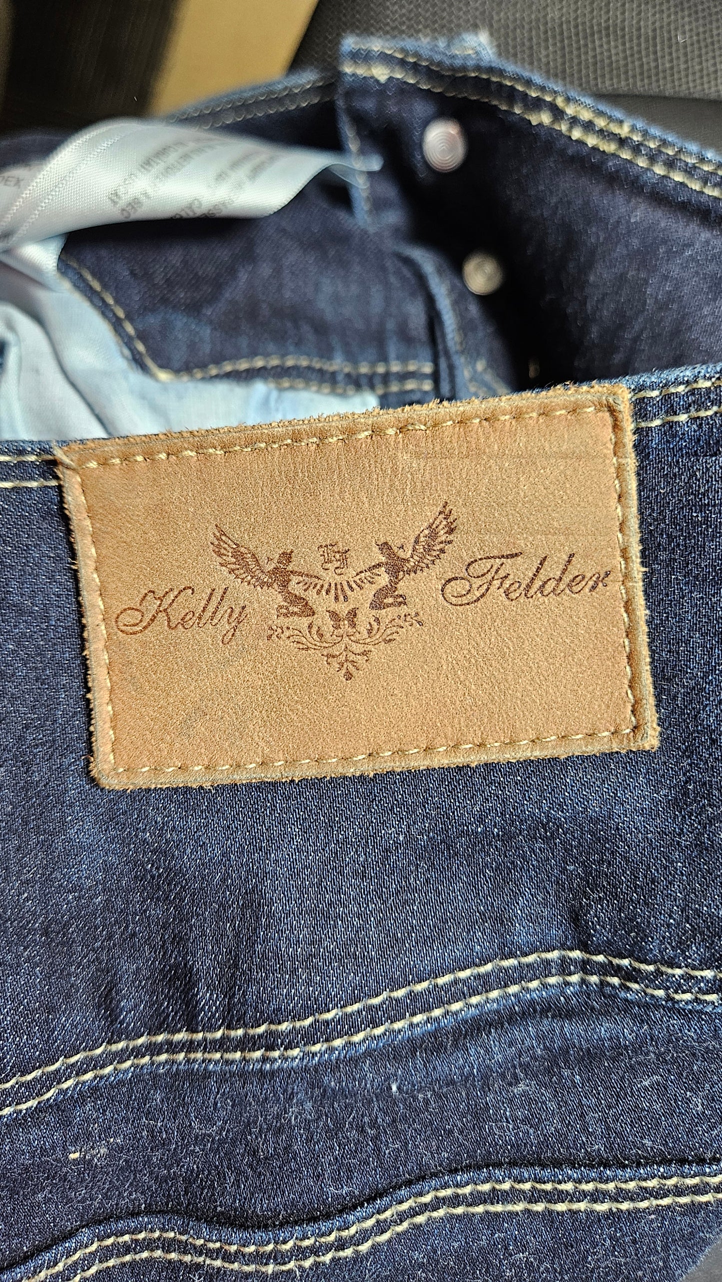 Kelly Felder High waisted Denim Pants Size 28.