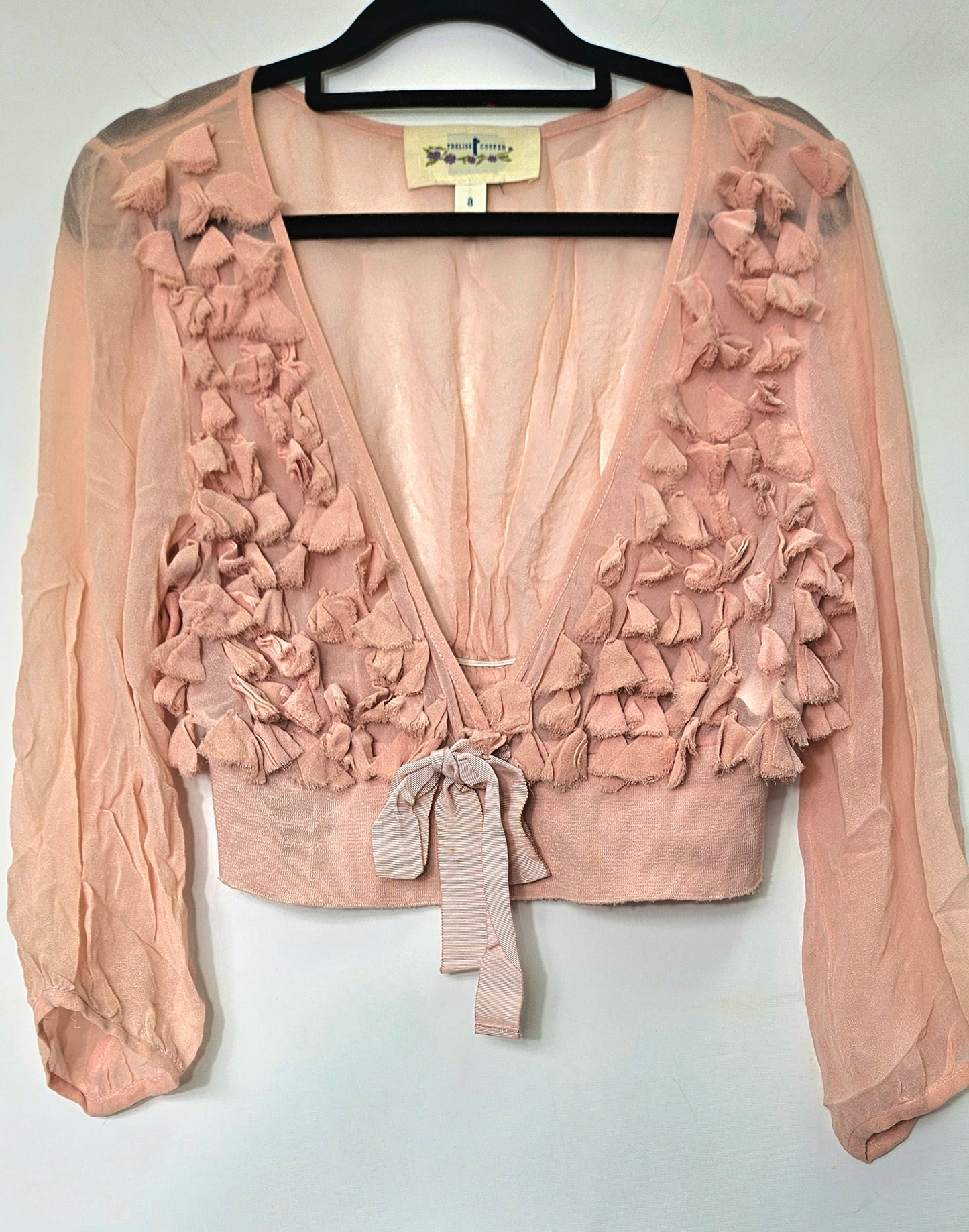 Trelise Cooper light jacket- pink cropped jacket by Trelise Cooper