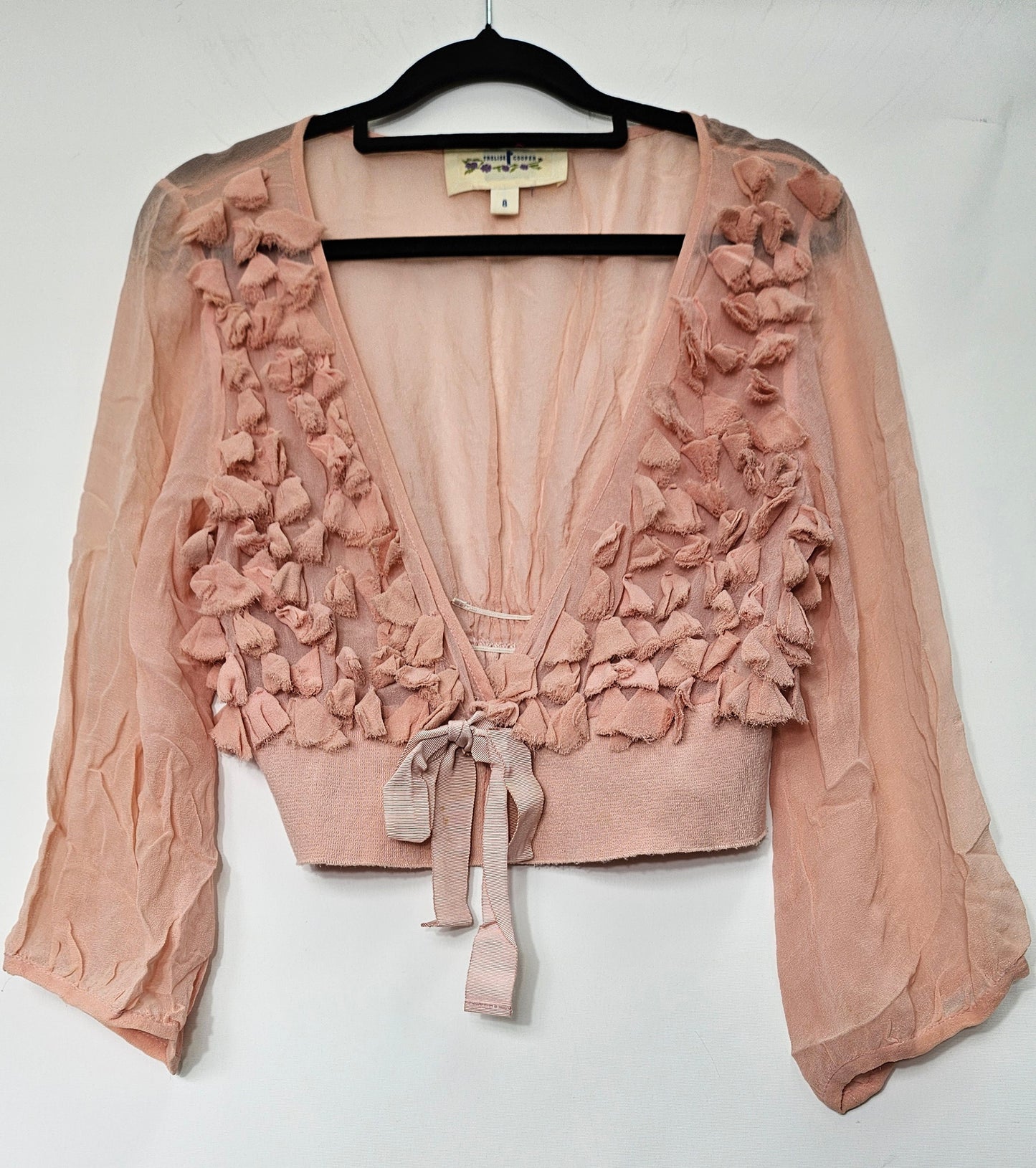 Trelise Cooper light jacket- pink cropped jacket by Trelise Cooper