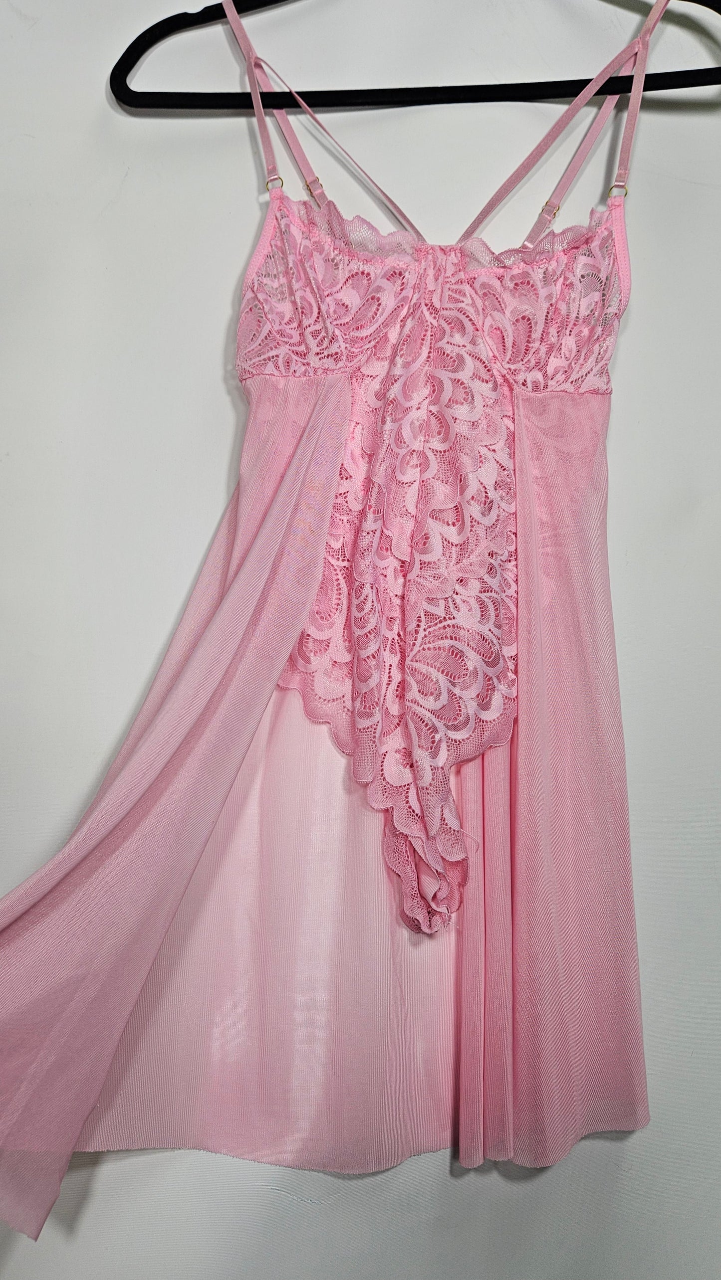 Lovely Pink lingerie Romantic Babydoll slip dress