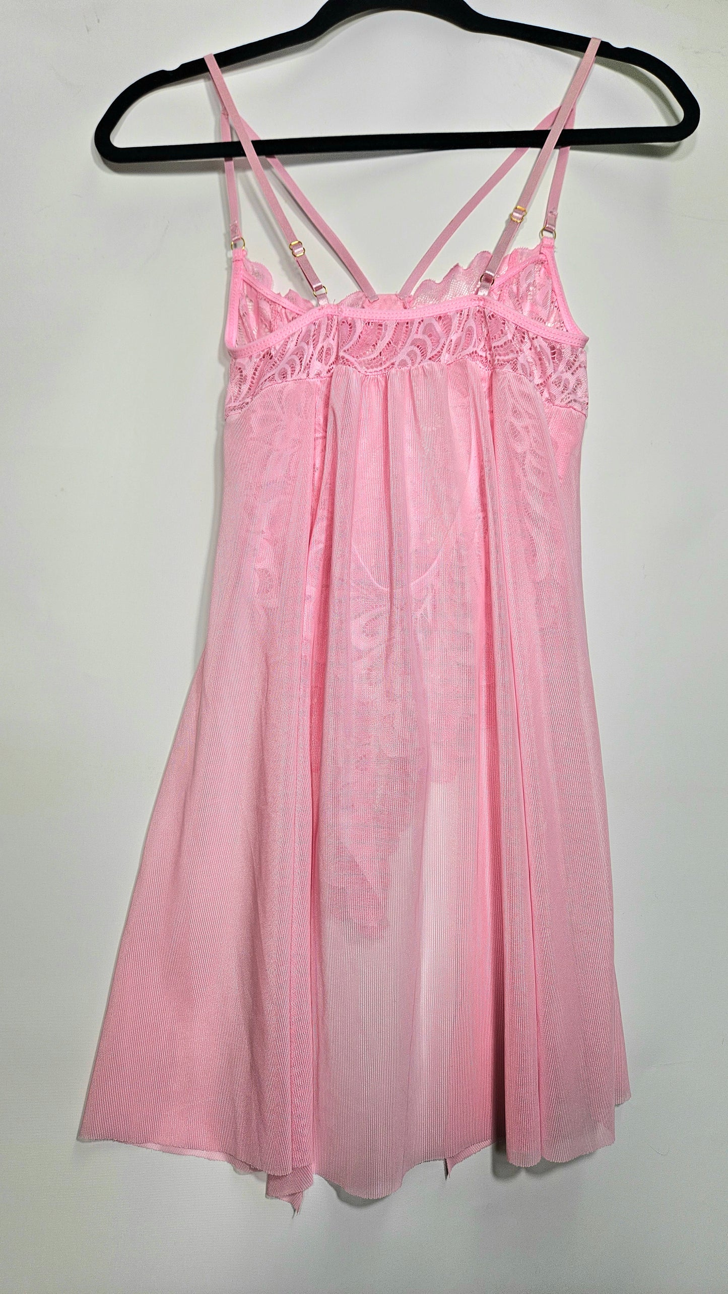 Lovely Pink lingerie Romantic Babydoll slip dress