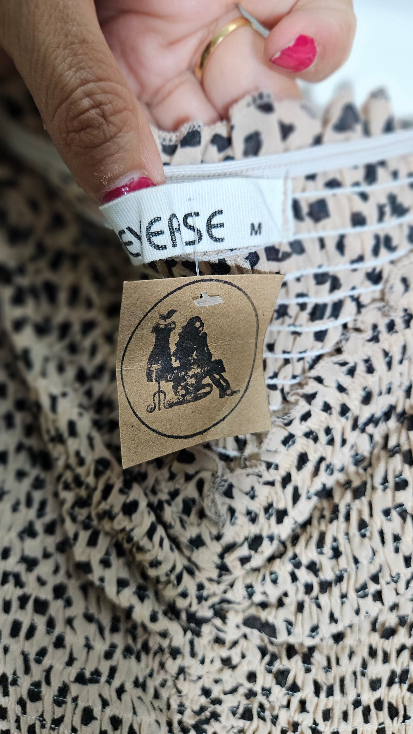 Kinsley Mini Dress Leopard Dress Size M Women Long Sleeve - Short Dress - Mini Dress