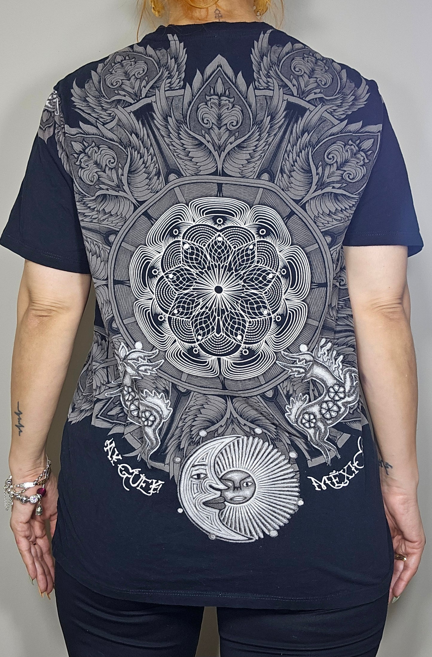 AY GUEY! Mexican top Black Short Sleeve T-Shirt Colorful Jaguar Tee T-Shirt Tee second-hand find