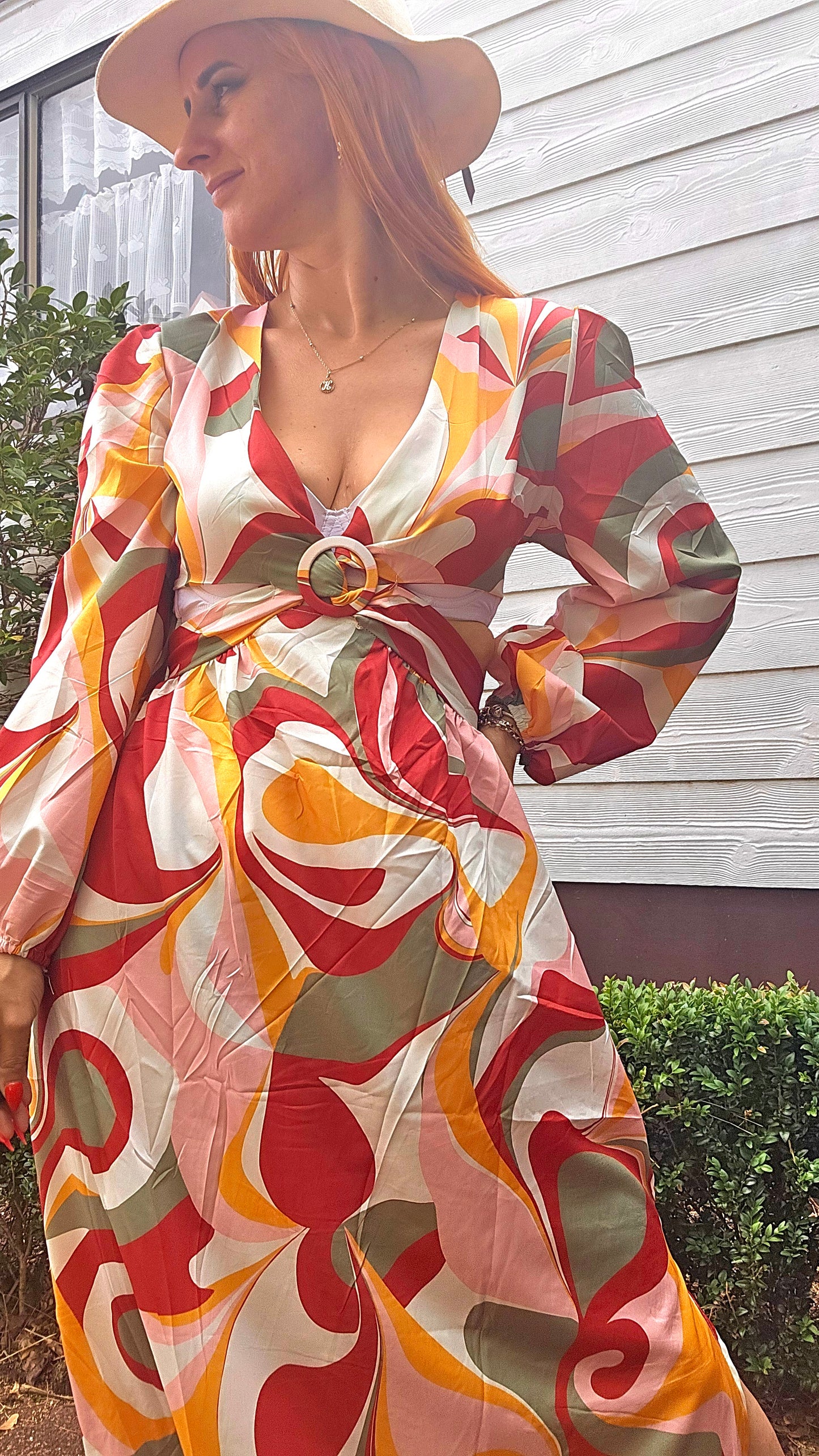CUT OUT TIE BACK MAXI DRESS size S-M