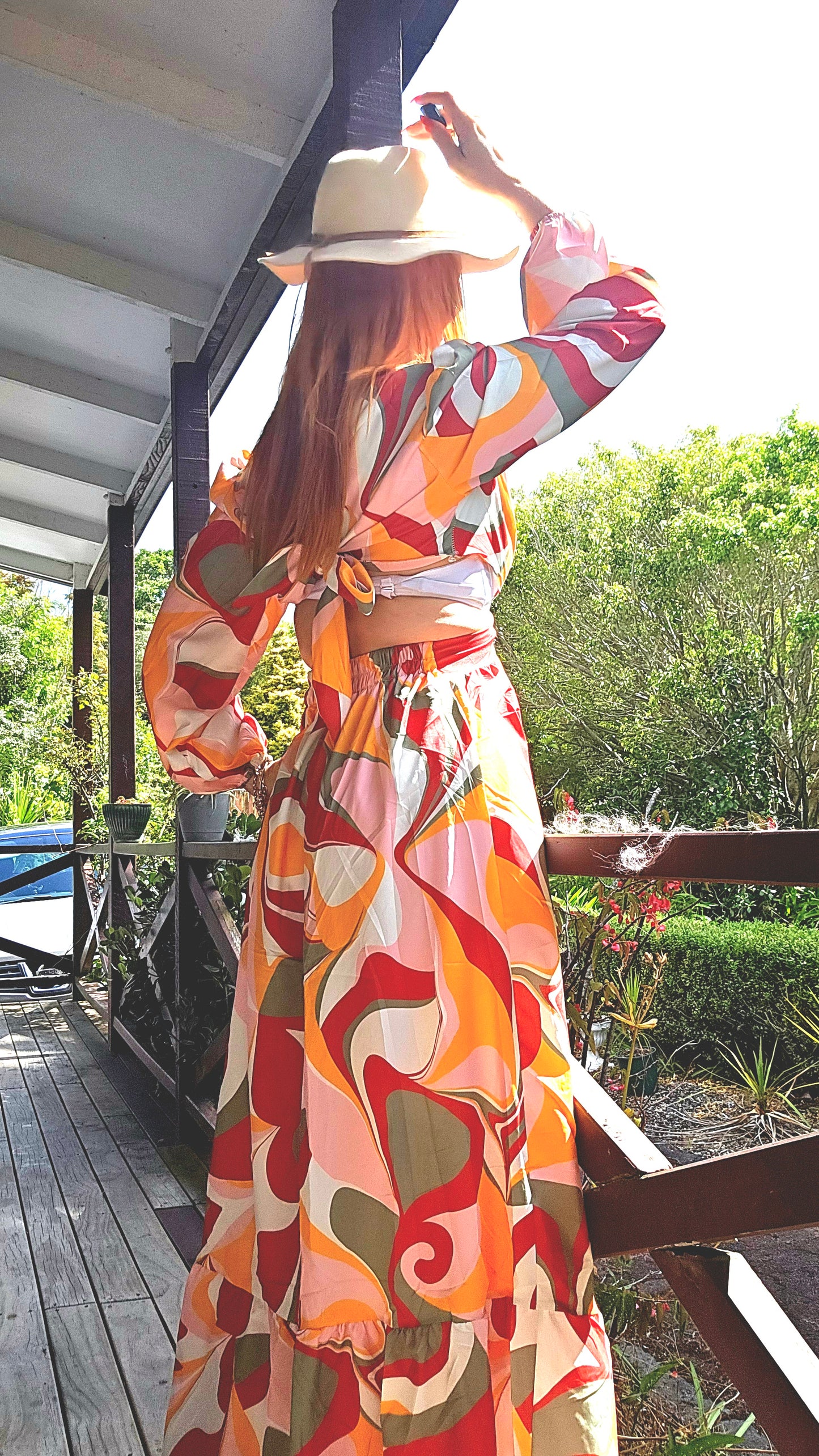 CUT OUT TIE BACK MAXI DRESS size S-M