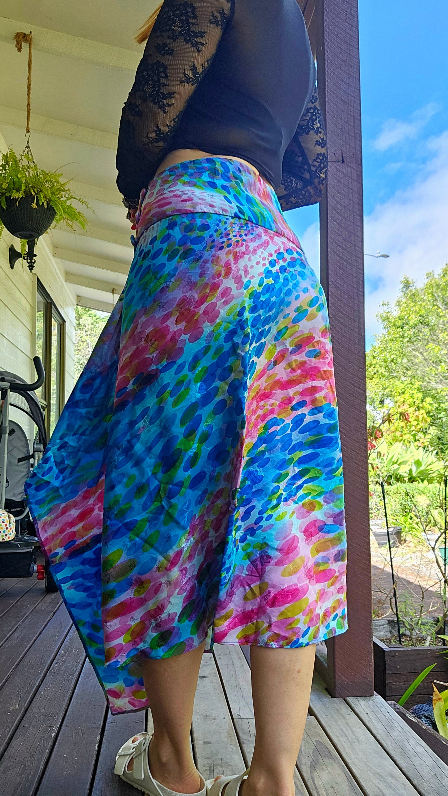 100% Silk Wrapped Skirt Size 10