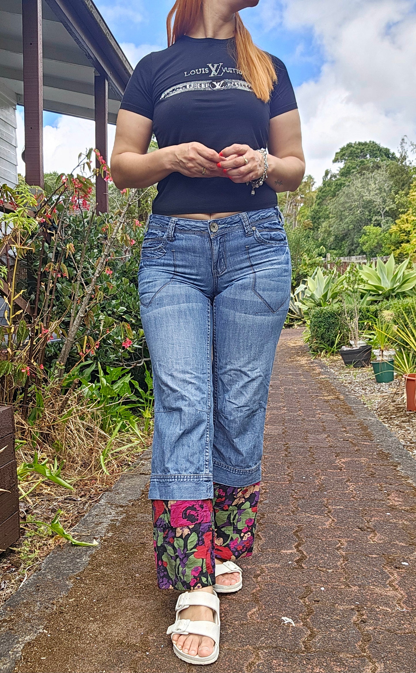 Bohemian Flared jeans. Y2K Pants. Festival Flares Size 32.