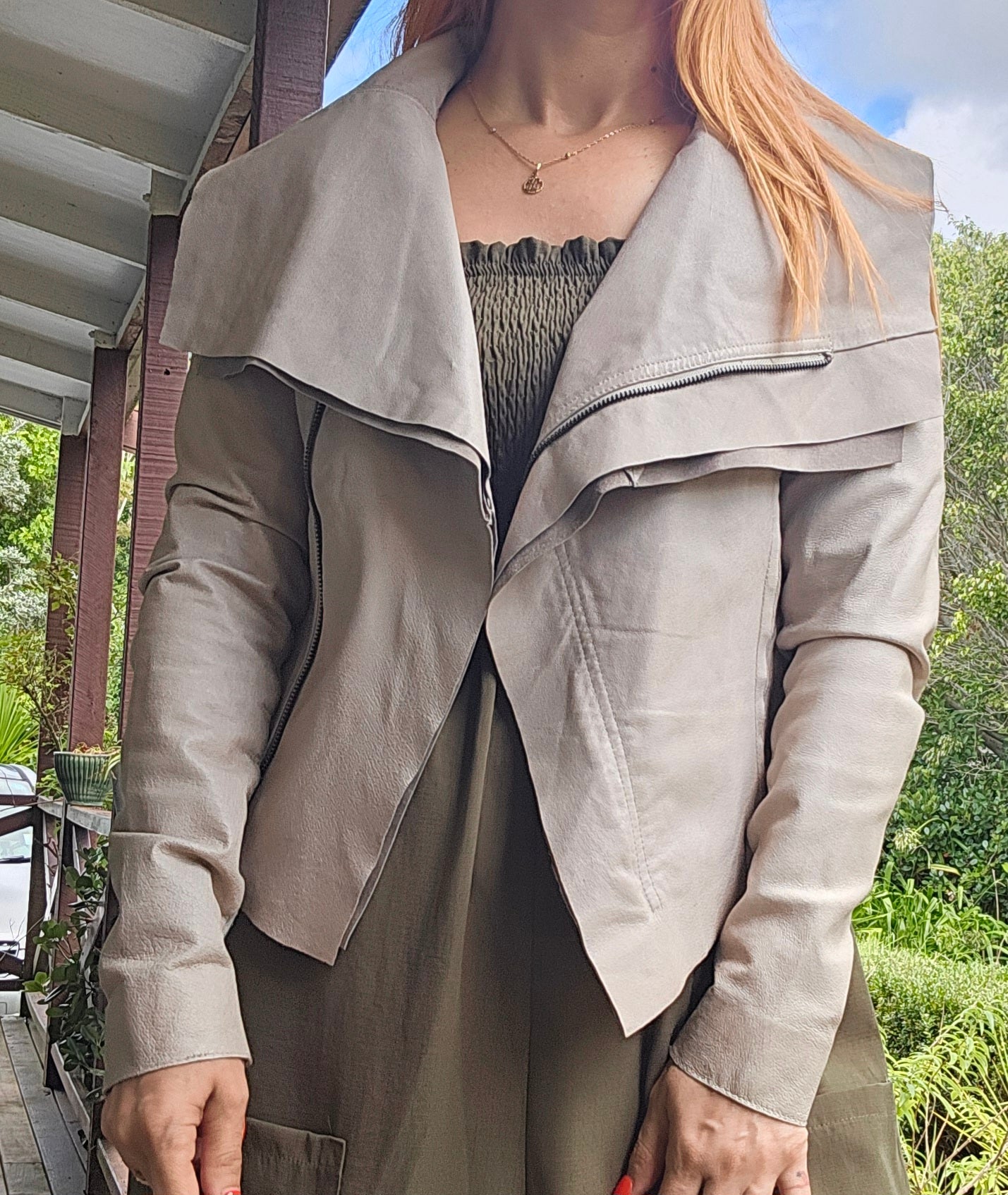 Decjuba Leather Jacket - Preloved Jacket Size 8.