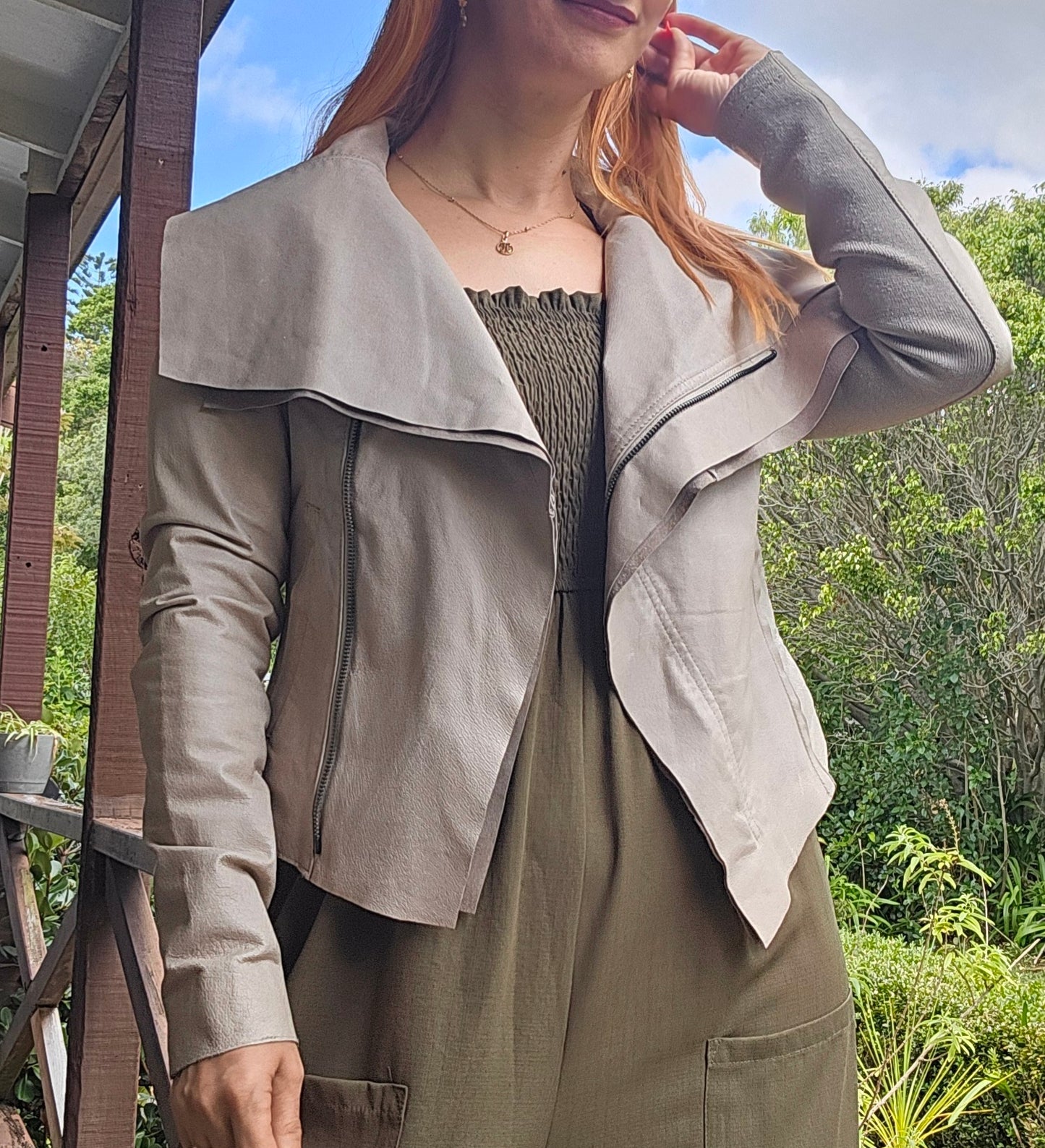 Decjuba Leather Jacket - Preloved Jacket Size 8.