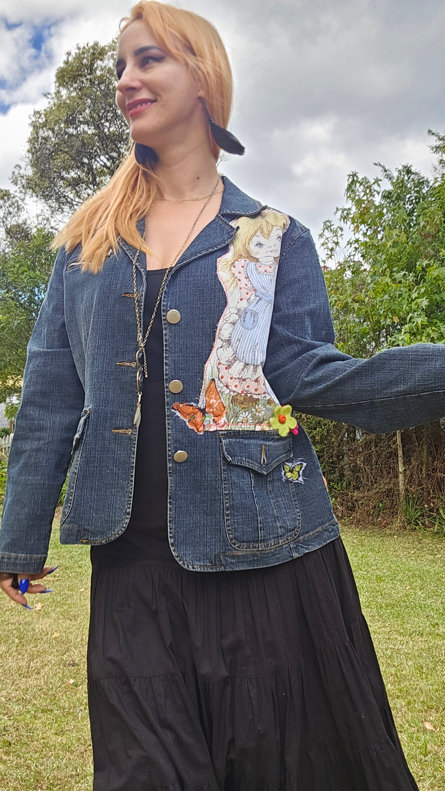 Vintage Denim jacket Y2k jacket size 12.