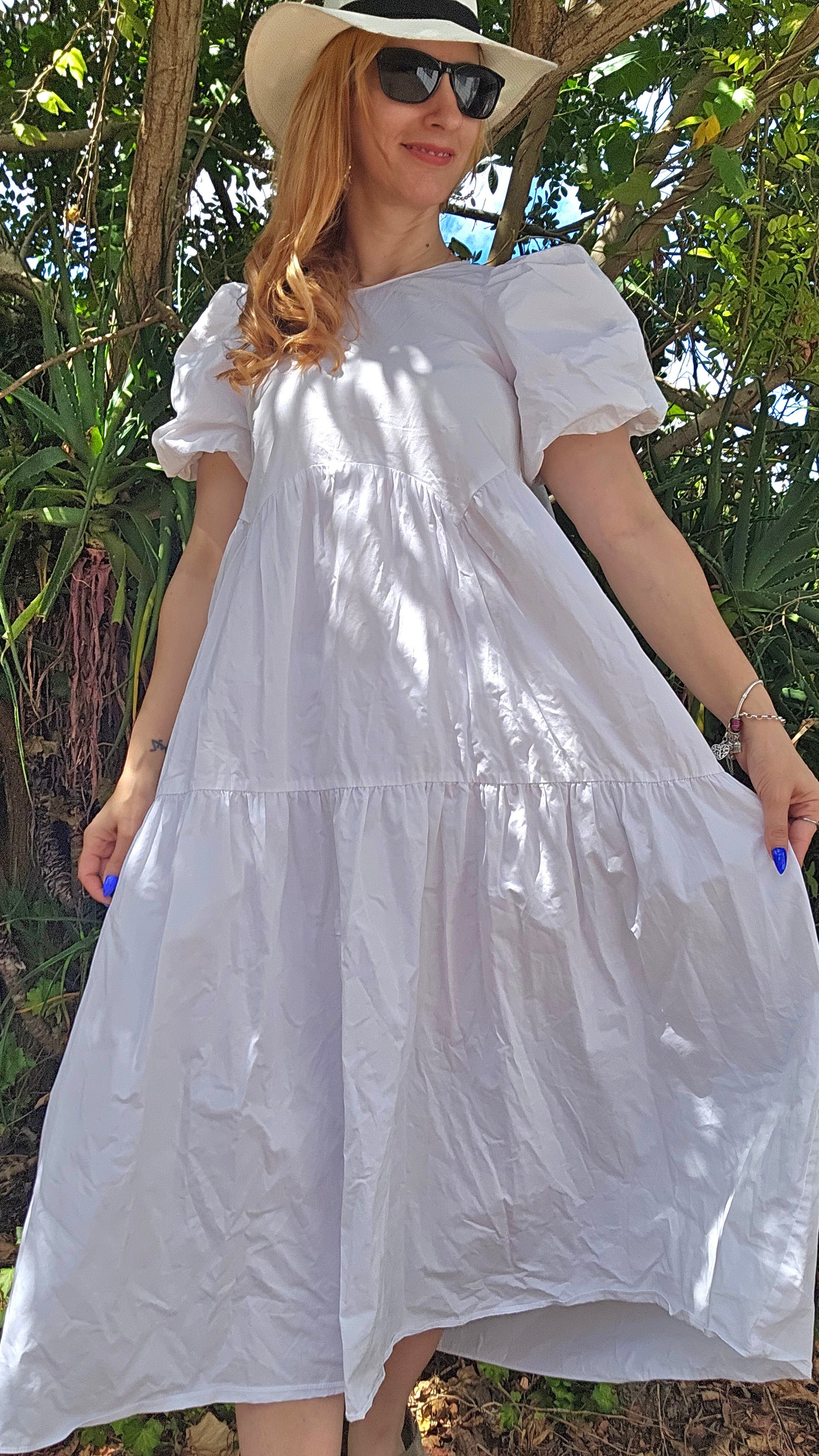 Midi Dress - White pull on Zara Dress