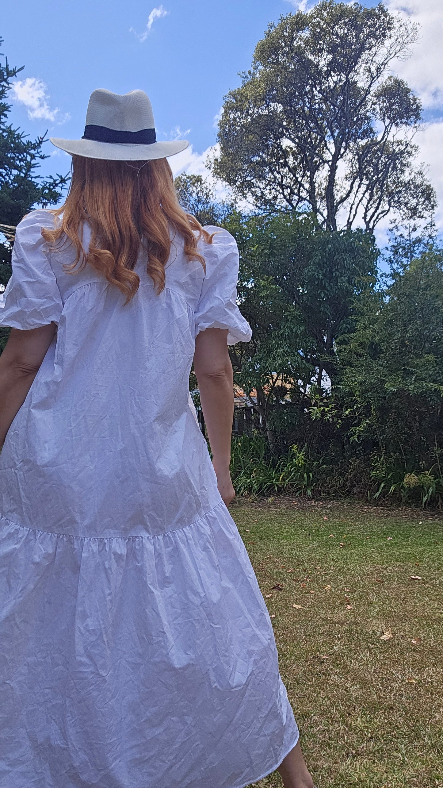 Midi Dress - White pull on Zara Dress