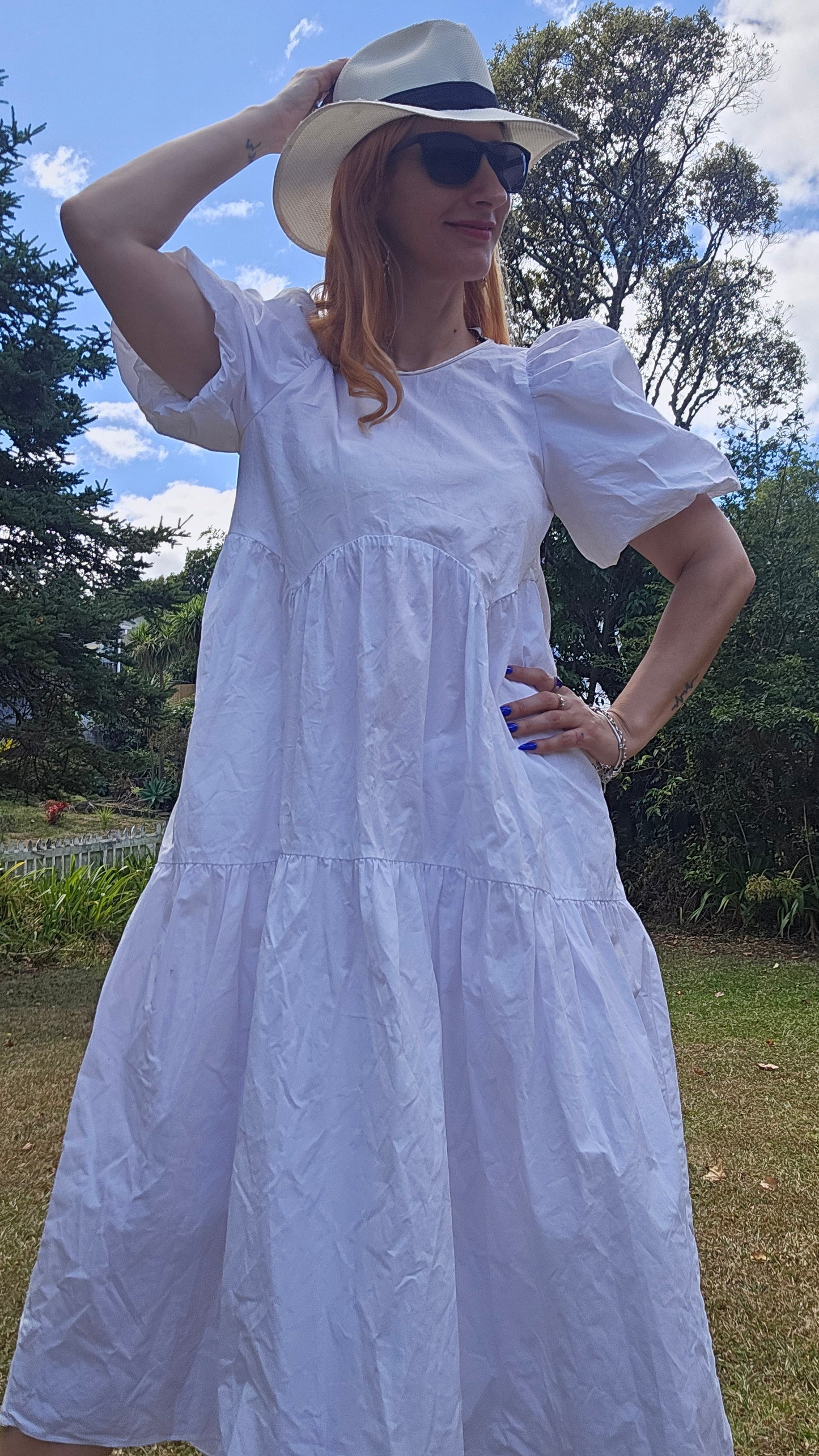 Midi Dress - White pull on Zara Dress