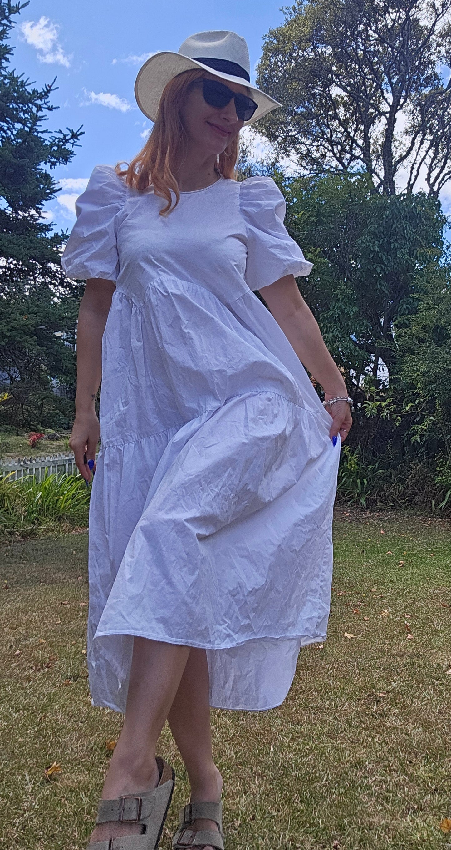 Midi Dress - White pull on Zara Dress