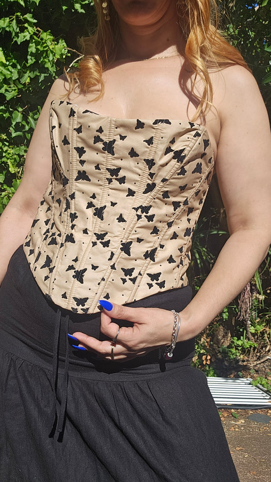 STRAPLESS SHAPING BREATHABLE BUTTERFLY CORSET TOP