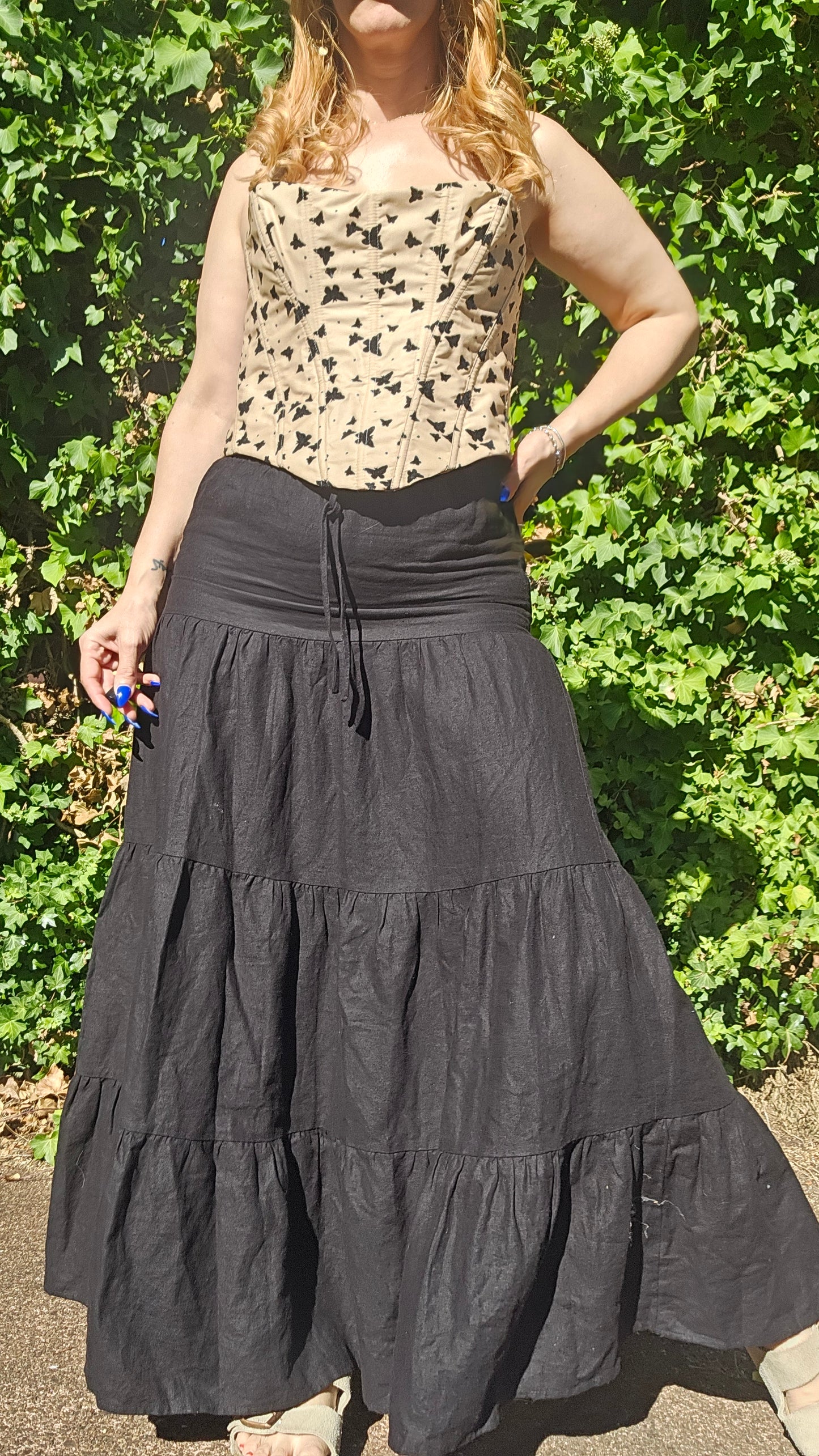 Black Maxi Skirt Size 6 Pre-loved skirt Second Hand Skirt