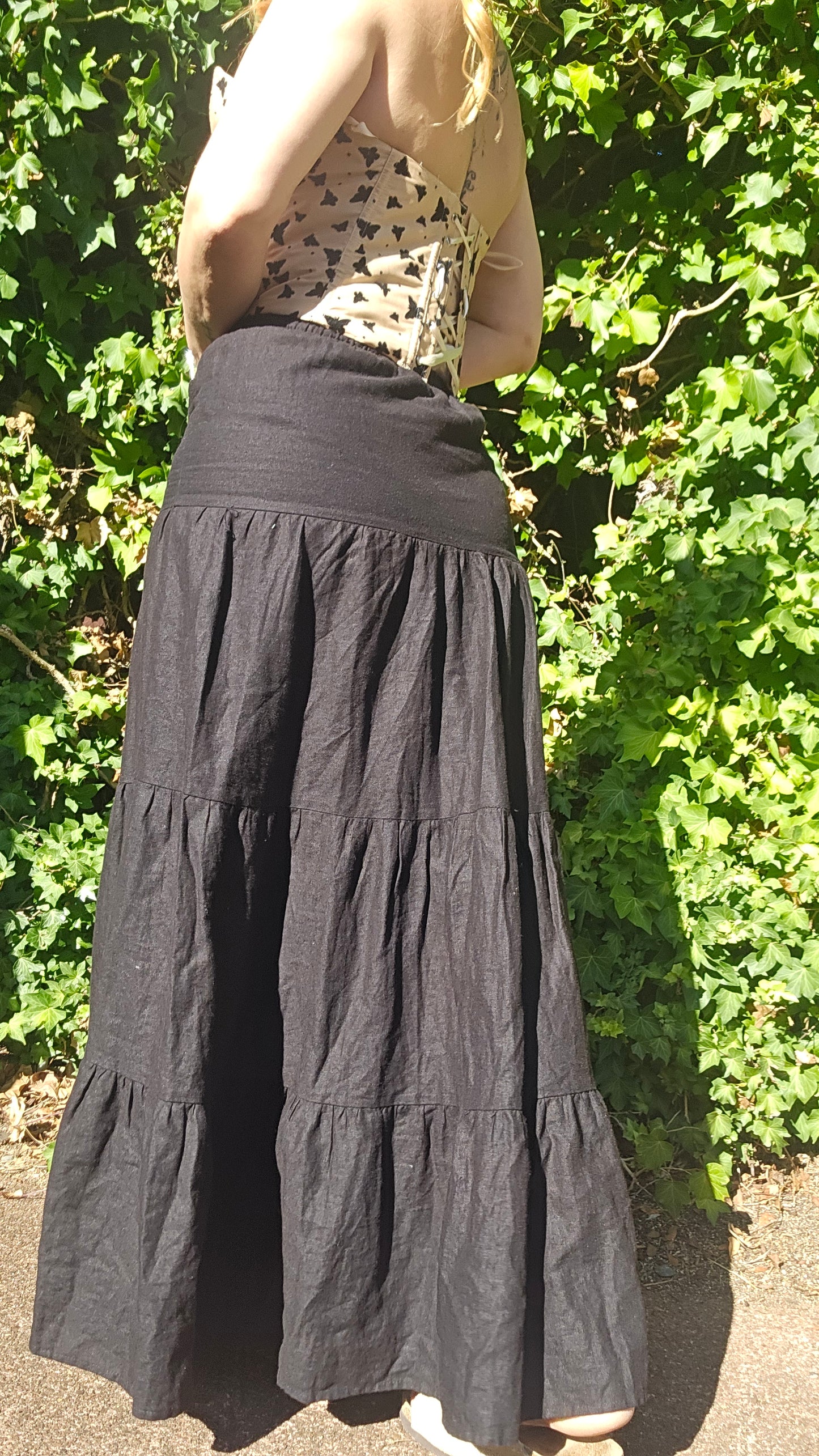 Black Maxi Skirt Size 6 Pre-loved skirt Second Hand Skirt