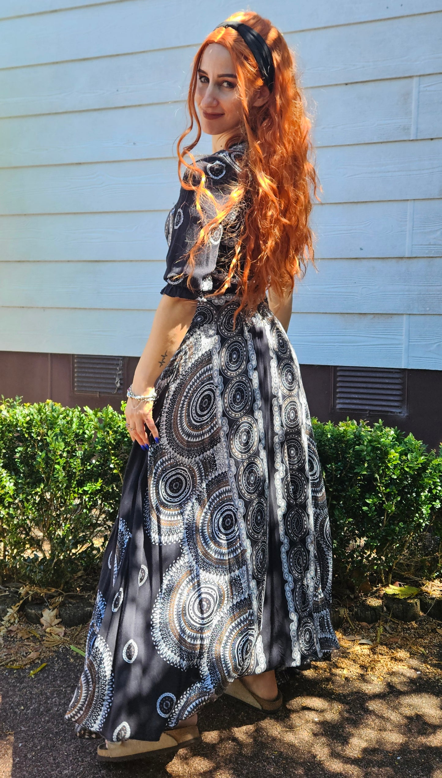 Bohemian Maxi Dress - Asymmetrical Dress
