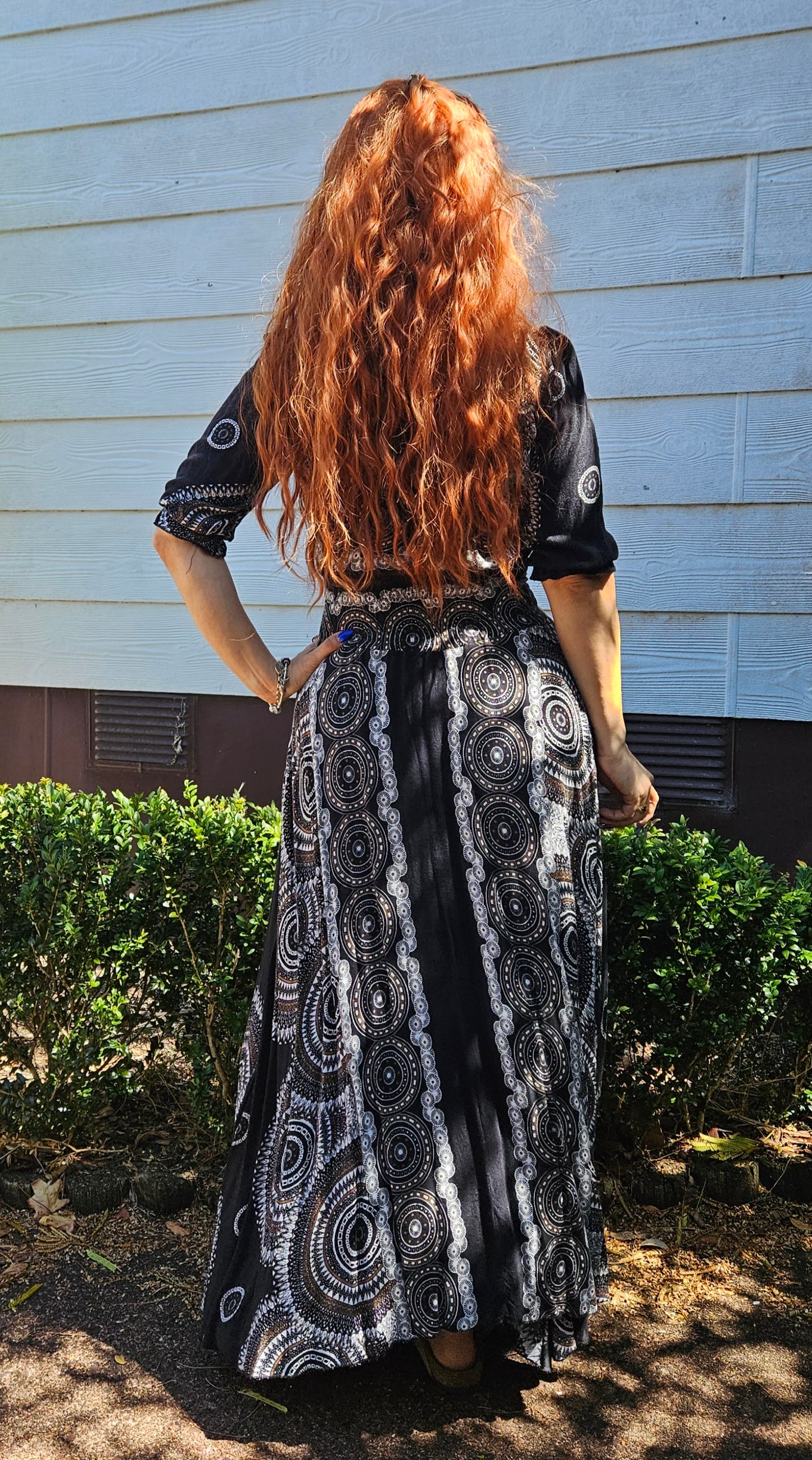 Bohemian Maxi Dress - Asymmetrical Dress