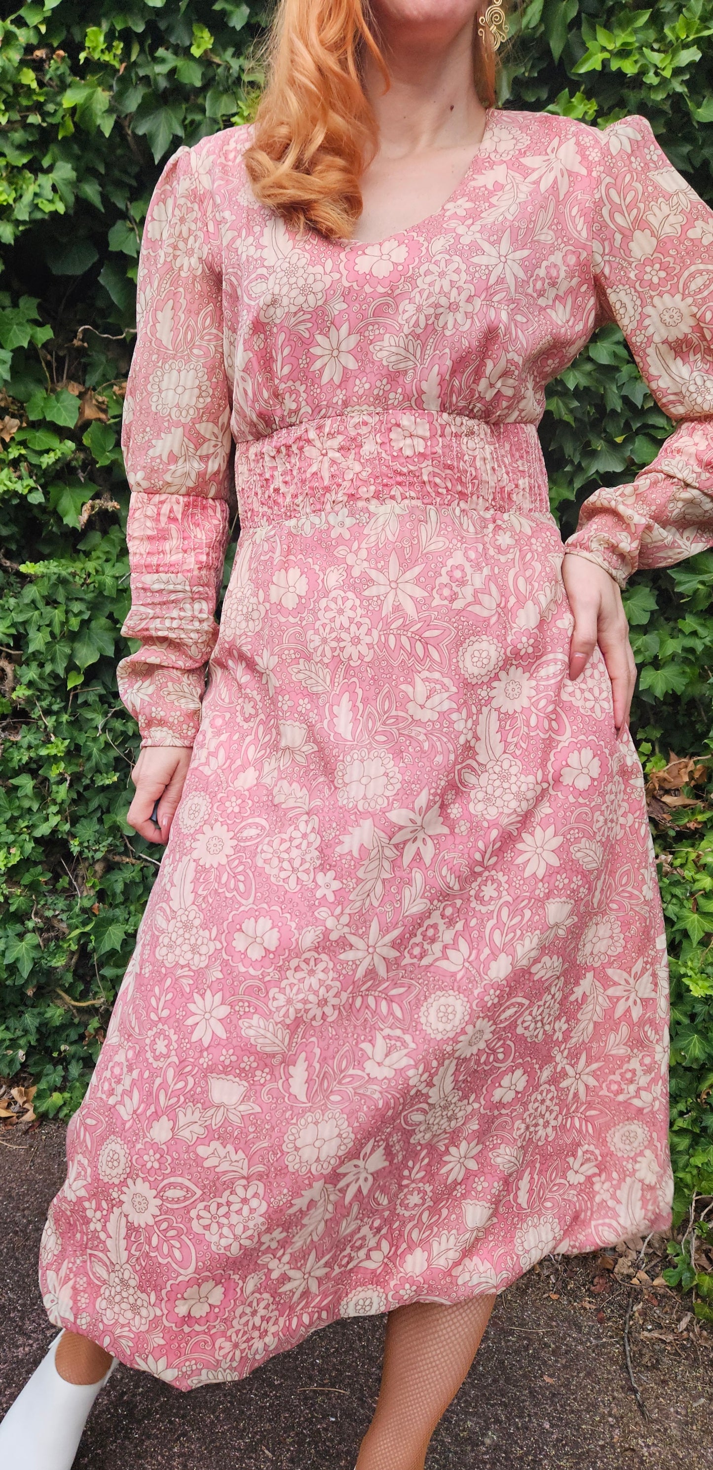 New Zealand Crafted Midi Dress - Vintage Dress
