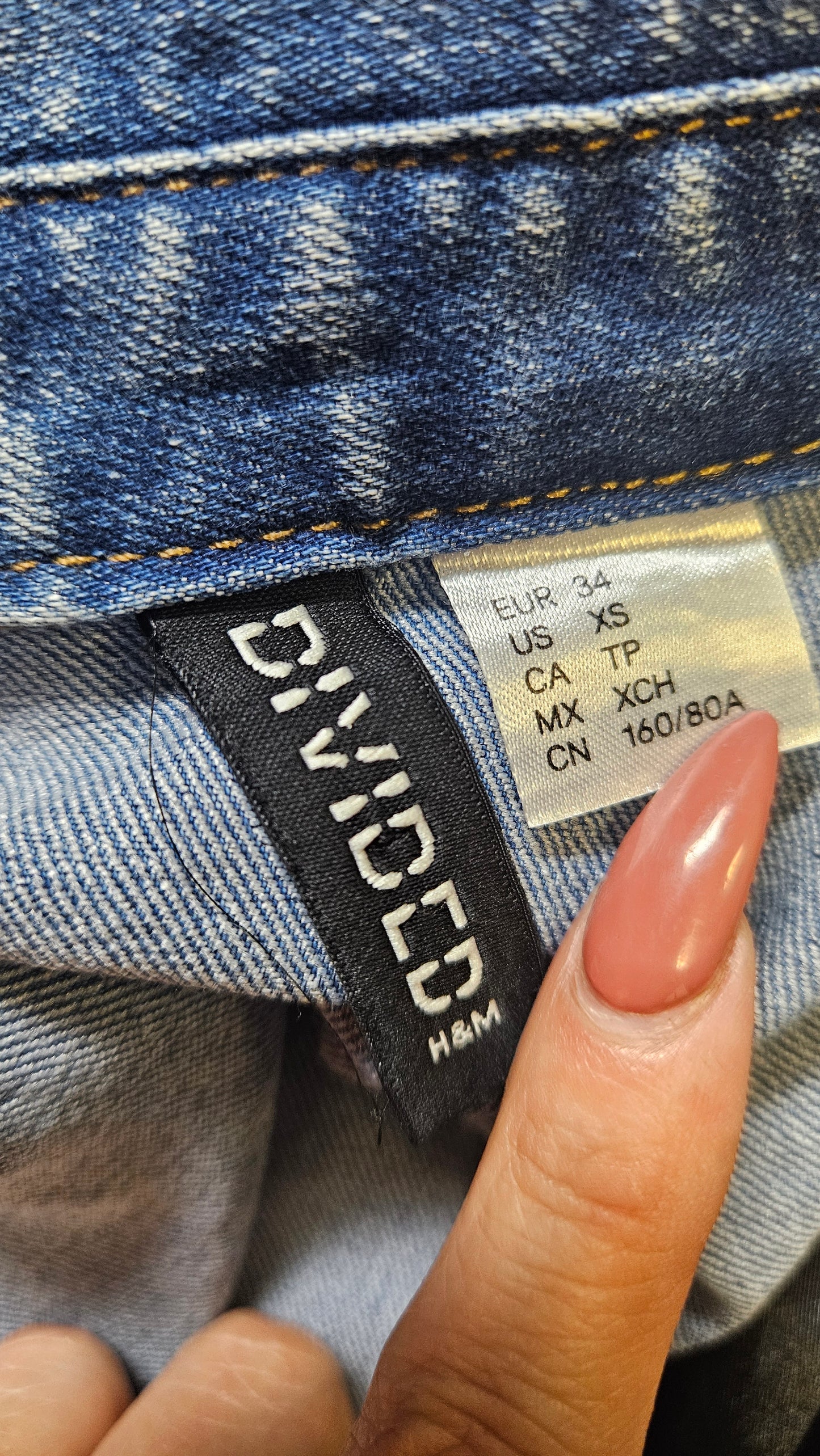 H&M Long Sleeve Button Up Denim Dress Dress