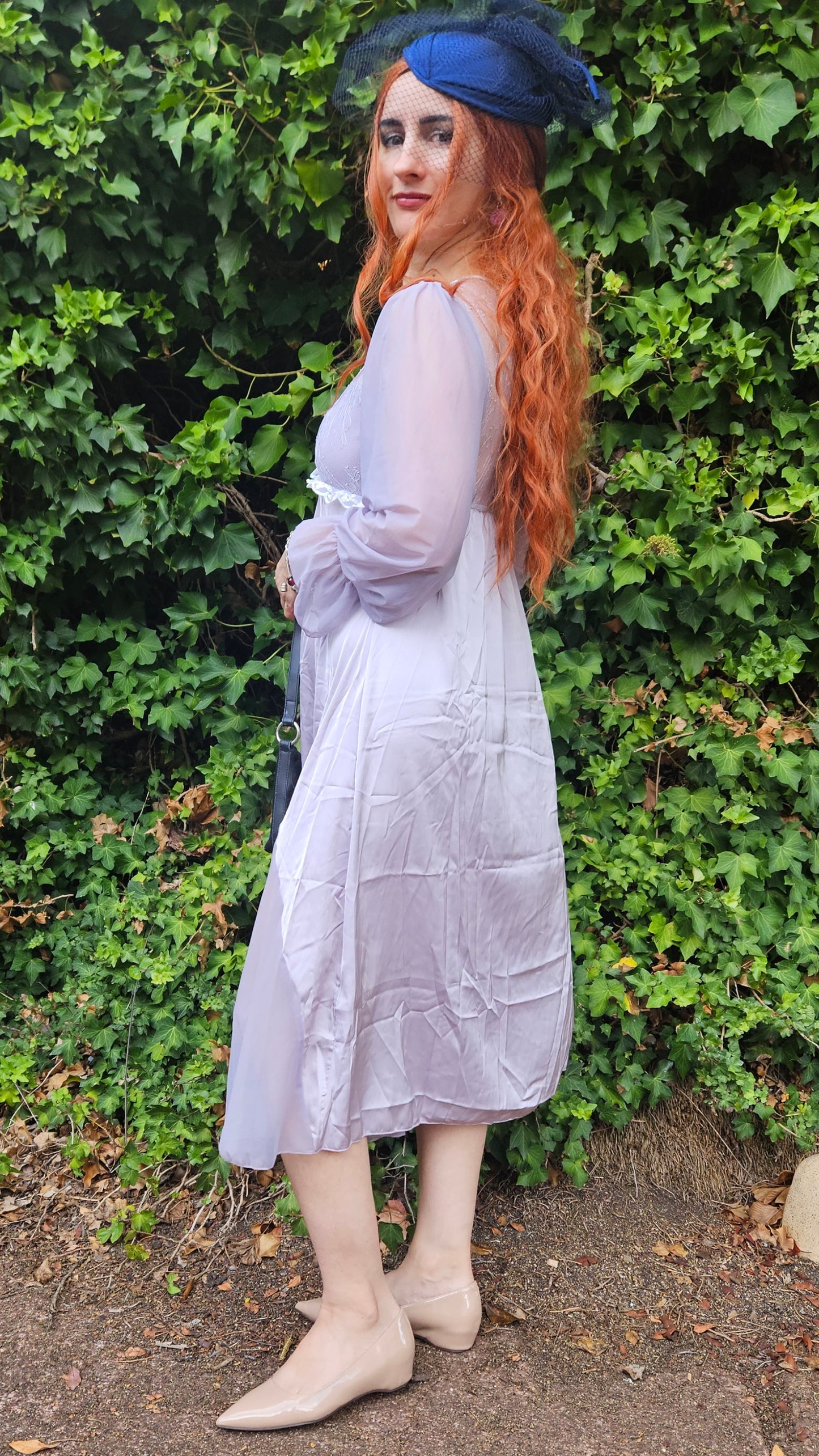 Long sleeves Vintage Slip wear - slip Dress- Night Gown - nighty
