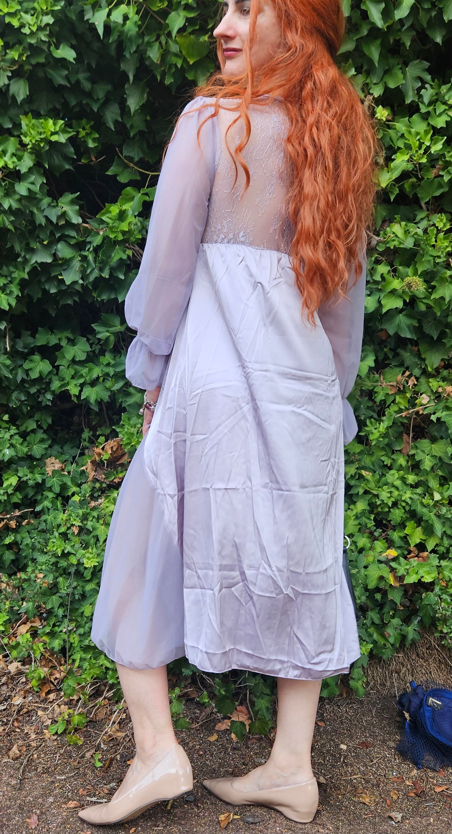 Long sleeves Vintage Slip wear - slip Dress- Night Gown - nighty