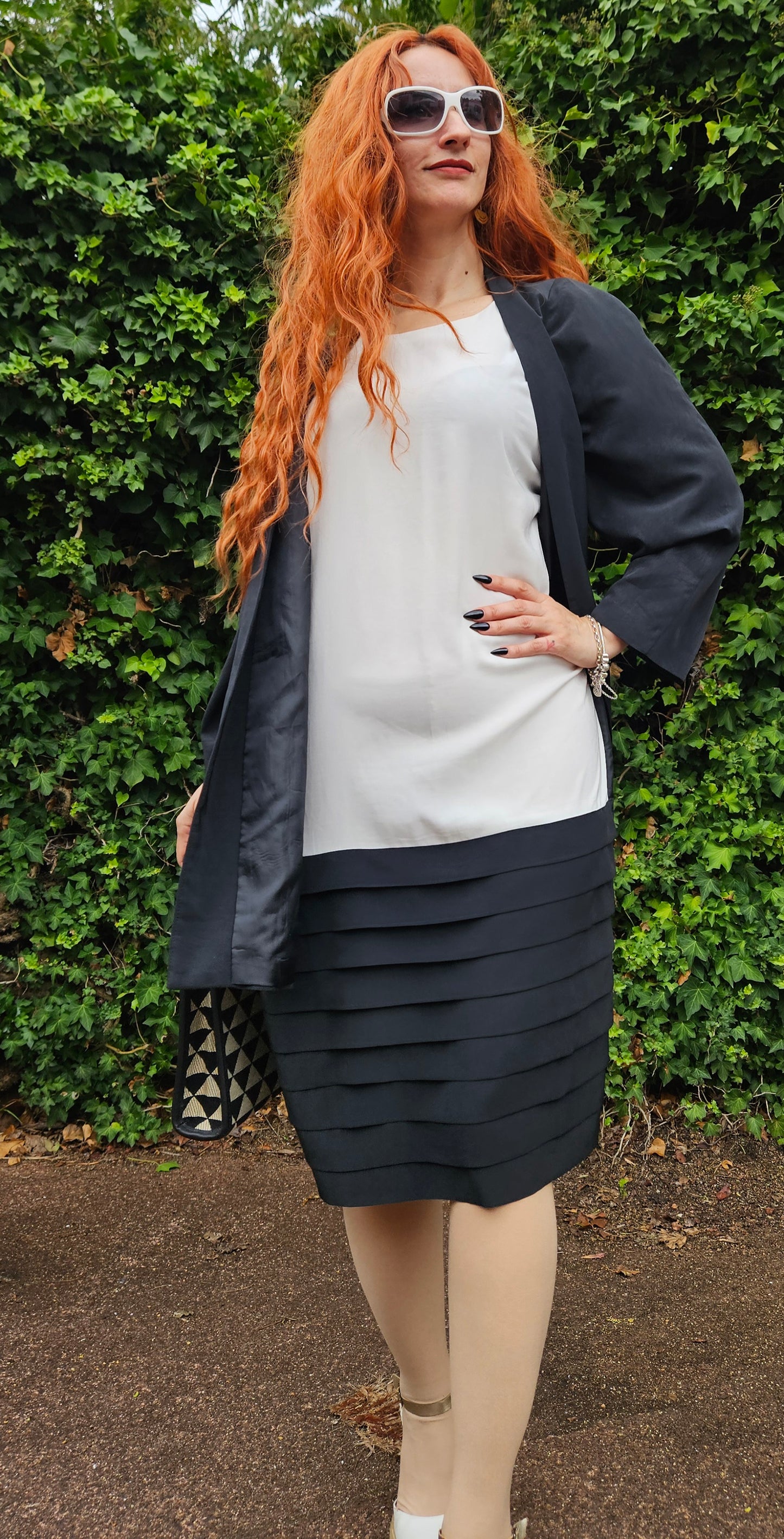 Vintage 80s Dress. Ascot Dress Made in New Zealand