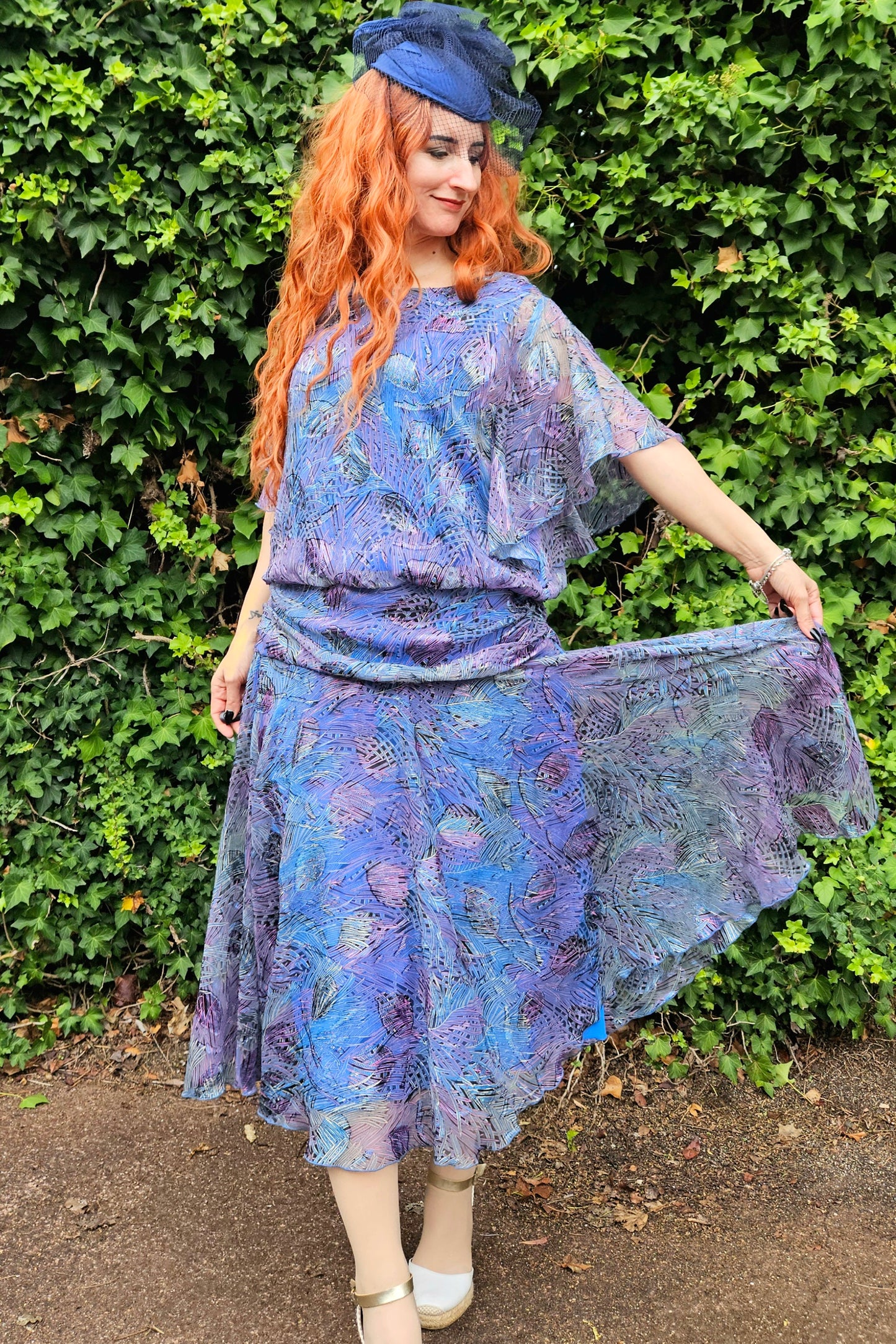 Vintage Dress. Floral Fetish Dress