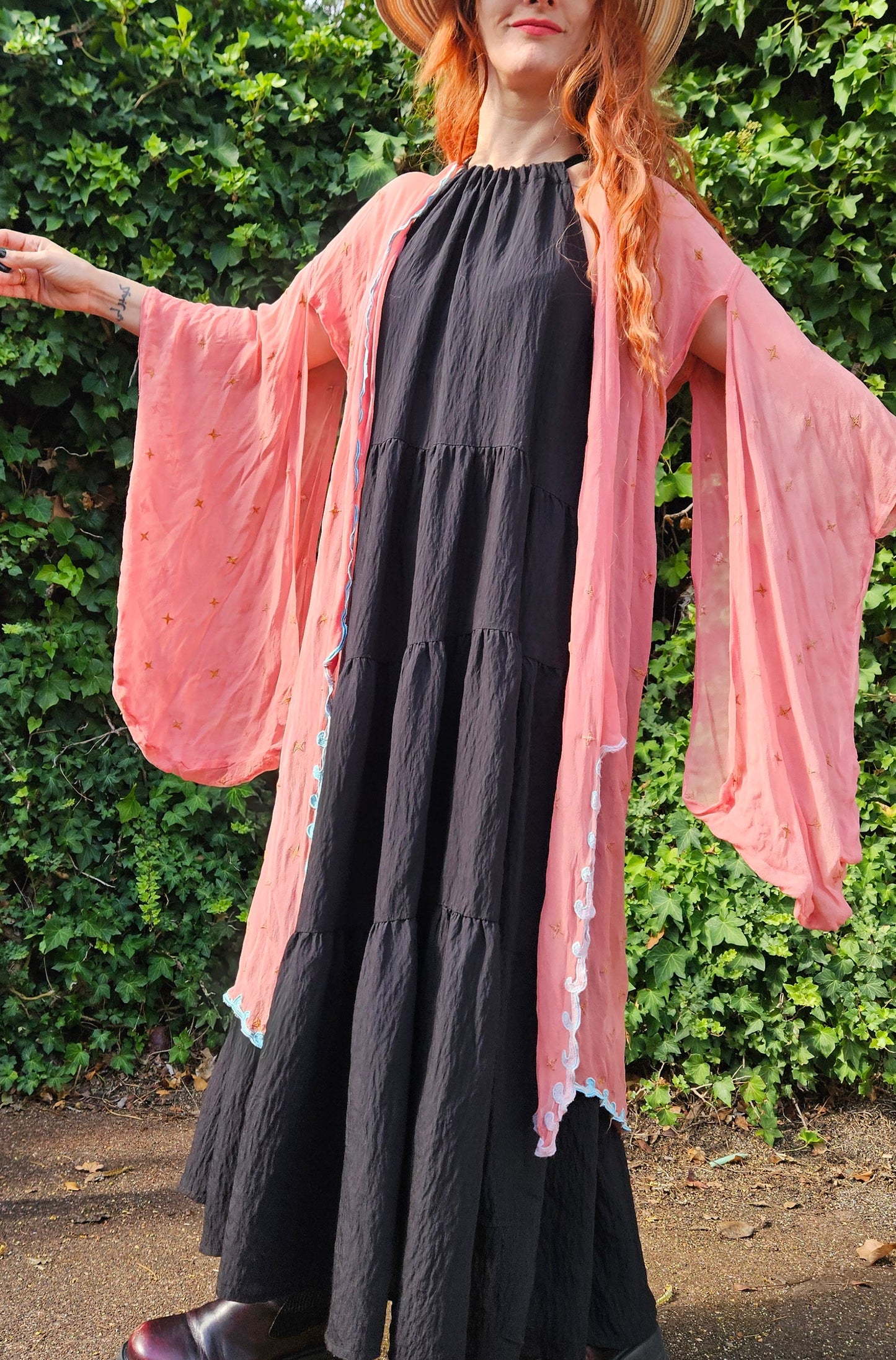 CORAL Kimono Bohemian cover-up Kimono long Light Coat
