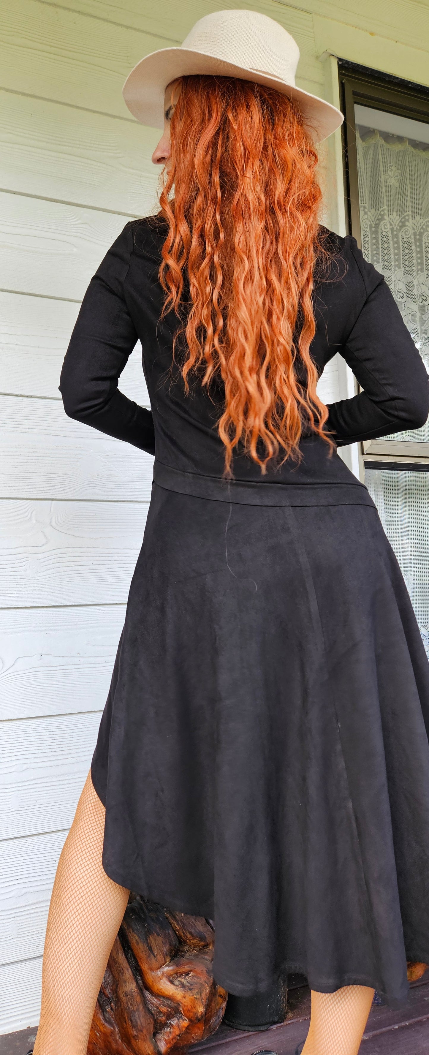 Gothic Asymmetrical black Dress - Preloved Dress