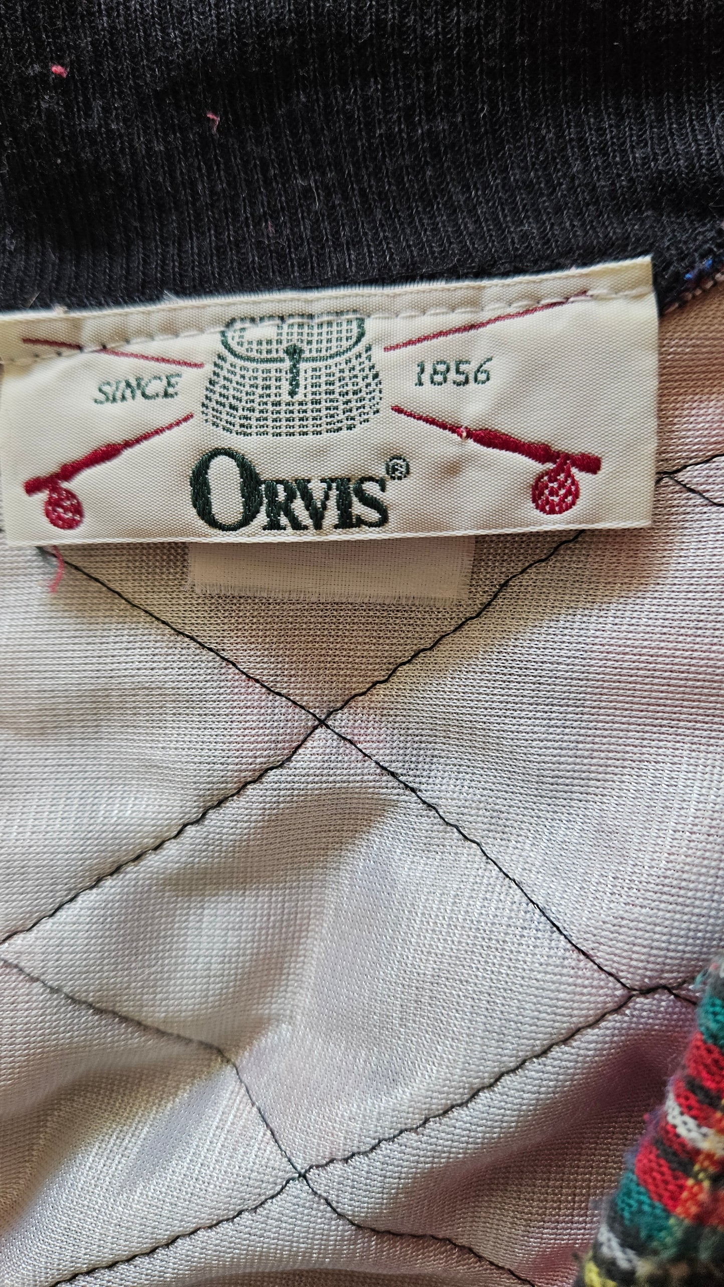 Vintage 70s Orvis Robe Red Tartan Plaid Pockets Coat.