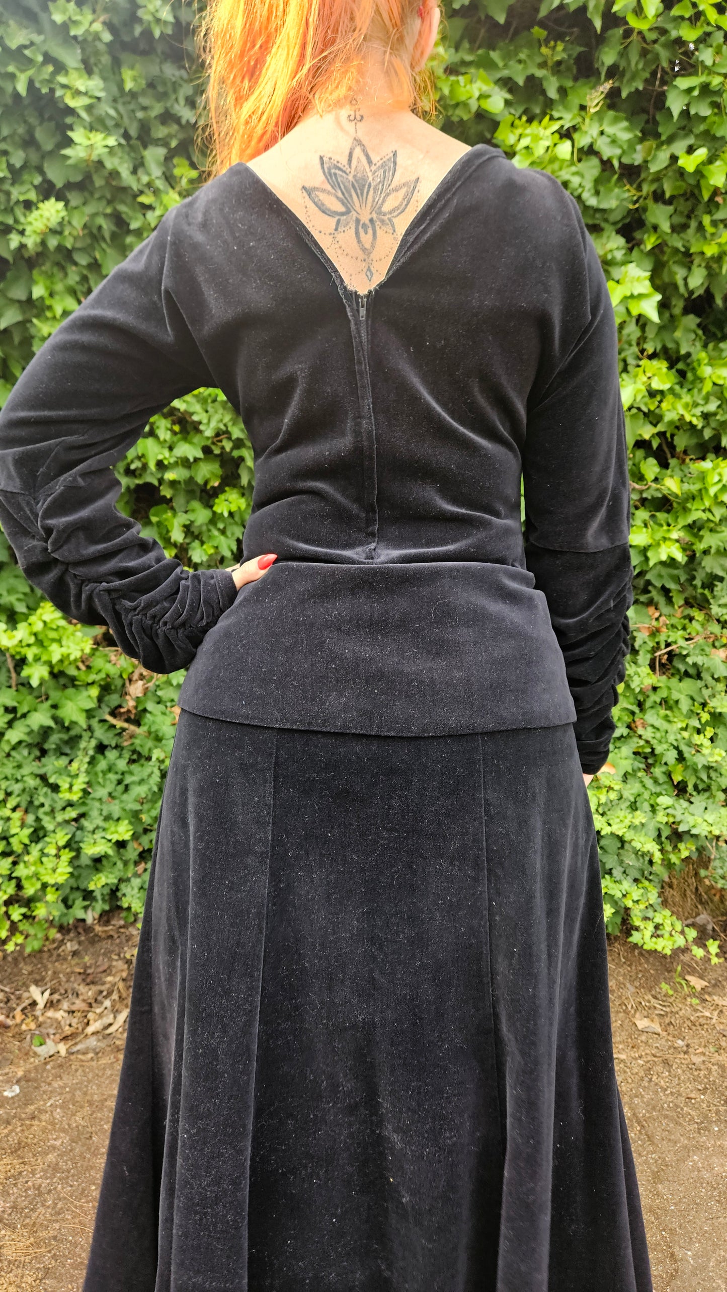 Women's Black Vintage Dress Beautiful preloved Dress Size 10