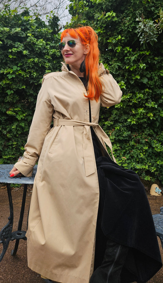 Long Camel Trench Coat for sale - Preloved Trench