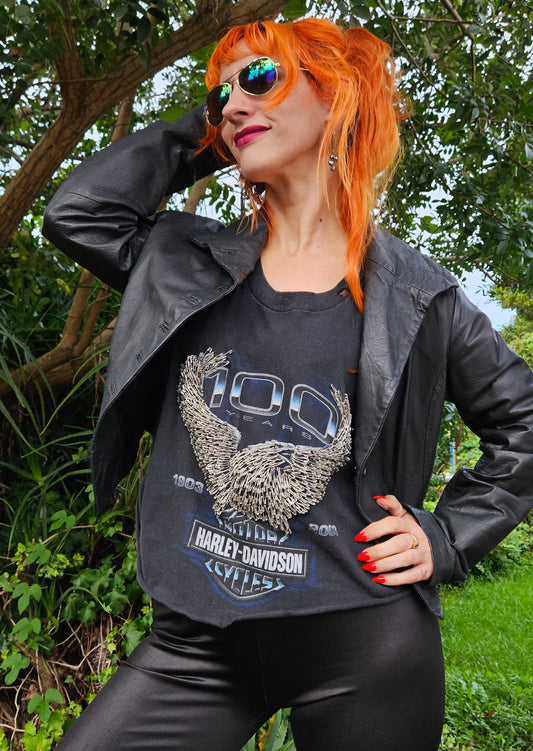 Vintage Just jeans black Leather jacket - Jacket