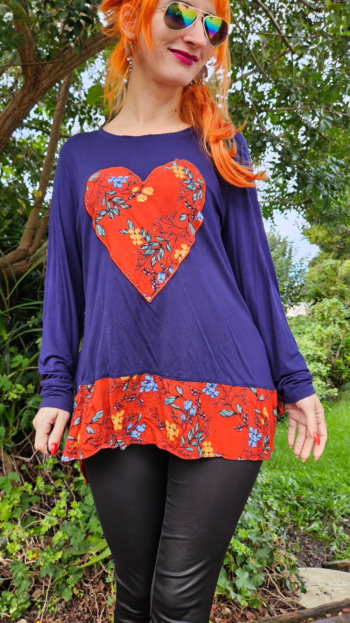 Lemon Tree Eve Heart Top Women's blouse - Used Top preloved