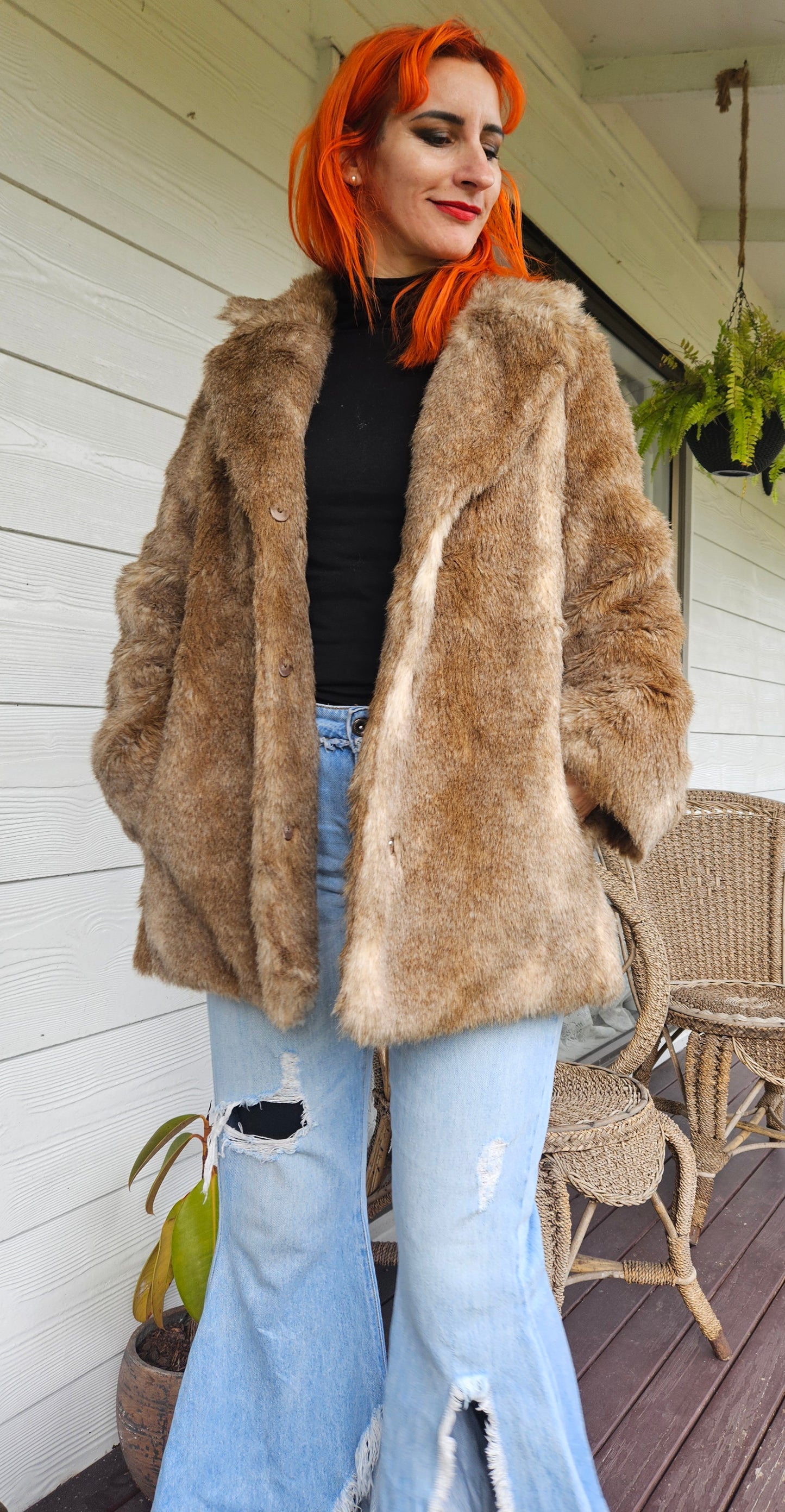 Stunning H&M Fur Jacket - Preloved Coat
