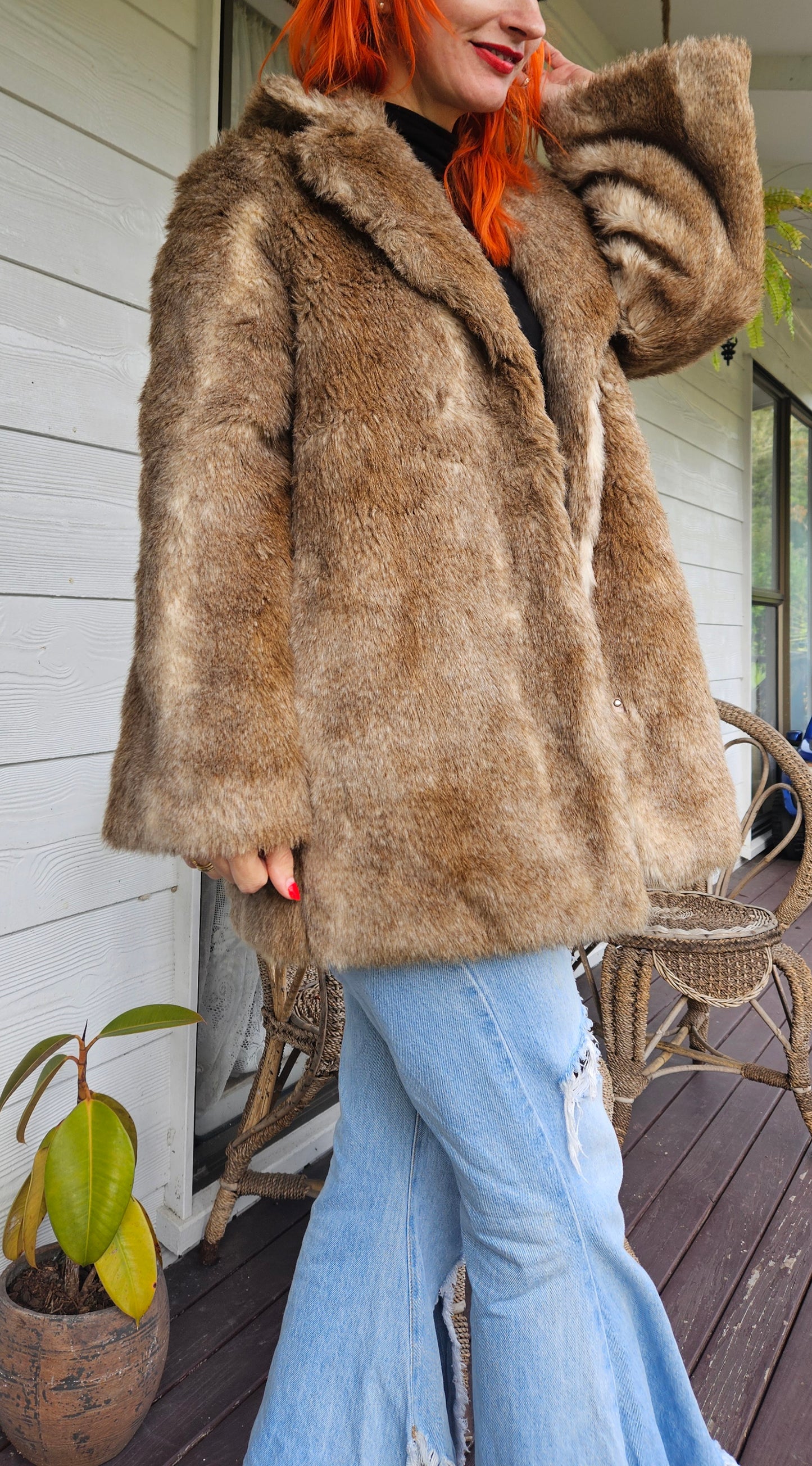 Stunning H&M Fur Jacket - Preloved Coat