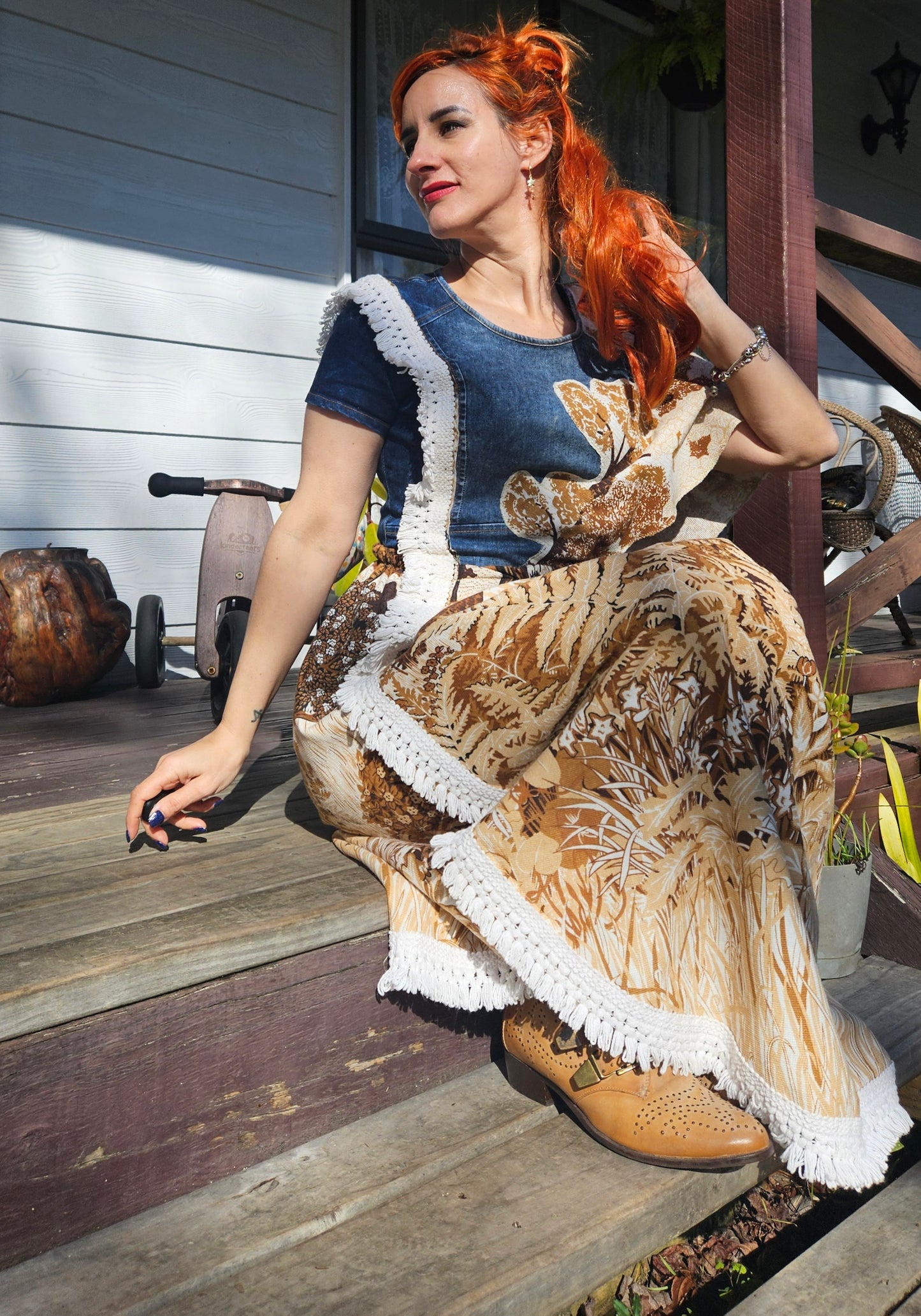 Lovely Hand made asymmetrical Dress