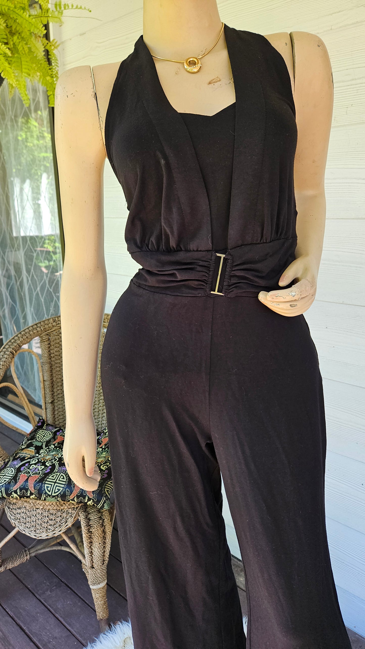 Wide leg Black Jumpsuit - Preloved Jumpsuit