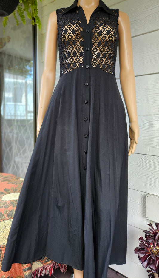 David Ponds Maxi Dress Size 10. Black Dress