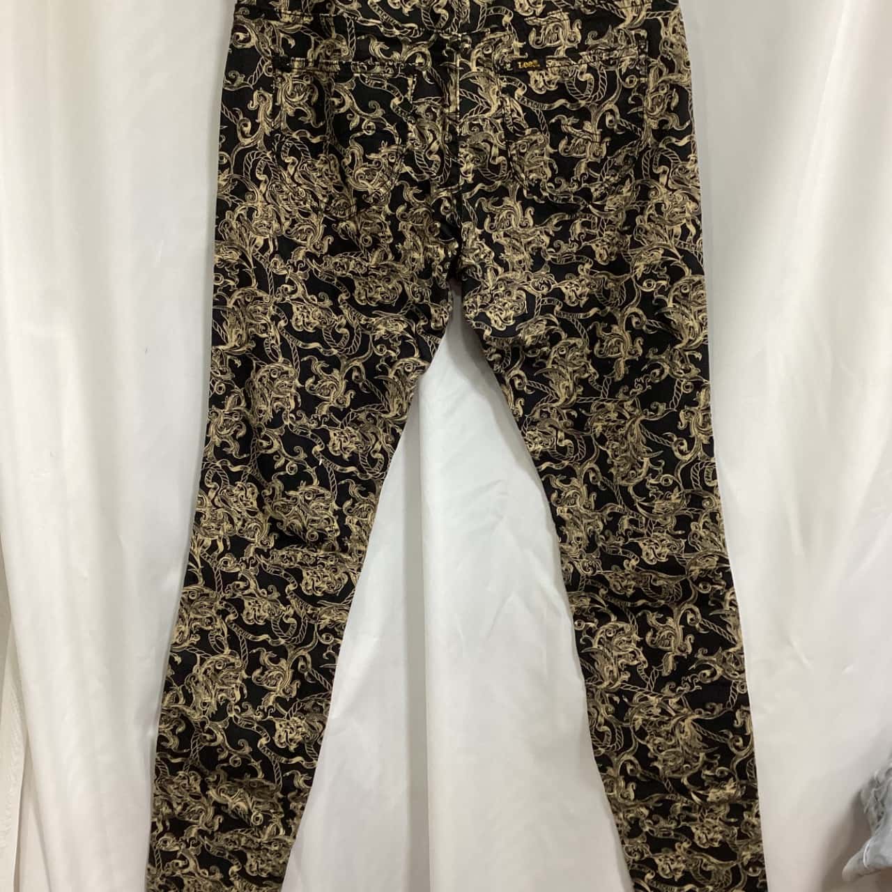 LEE High Licks Jeans Size 9 Black Ankle Zips Women's