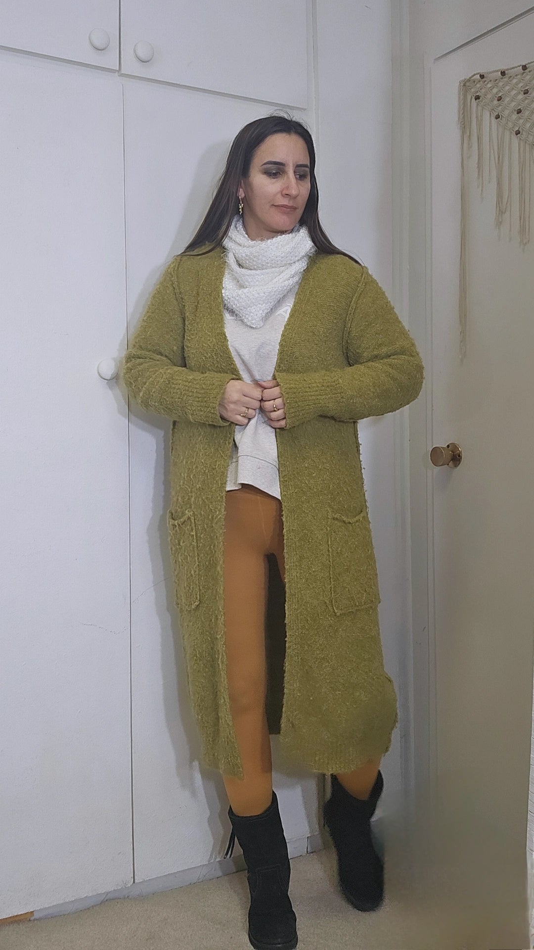 bohemian hippie style Knit Coat - Preloved Cardigan Coat