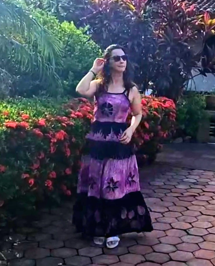 Vintage Inodnesian Maxi Dress 100% cotton