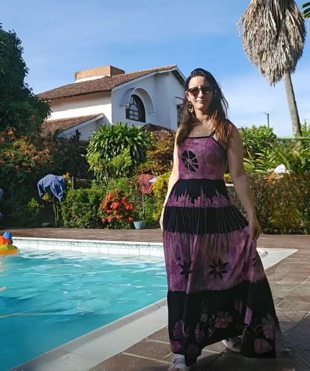Vintage Inodnesian Maxi Dress 100% cotton