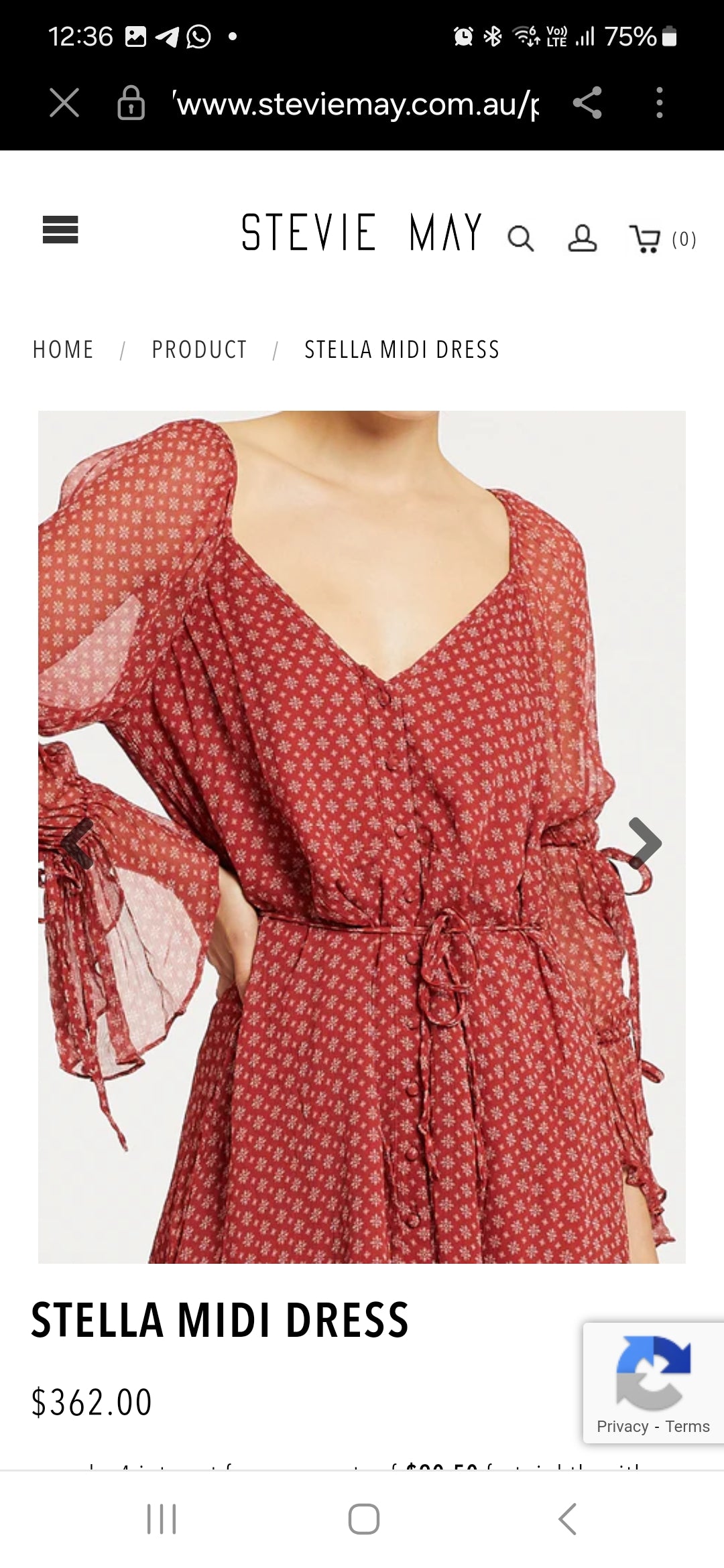 Stevie May Stella Midi Dress beautiful terracotta red MIDI Dress Size M